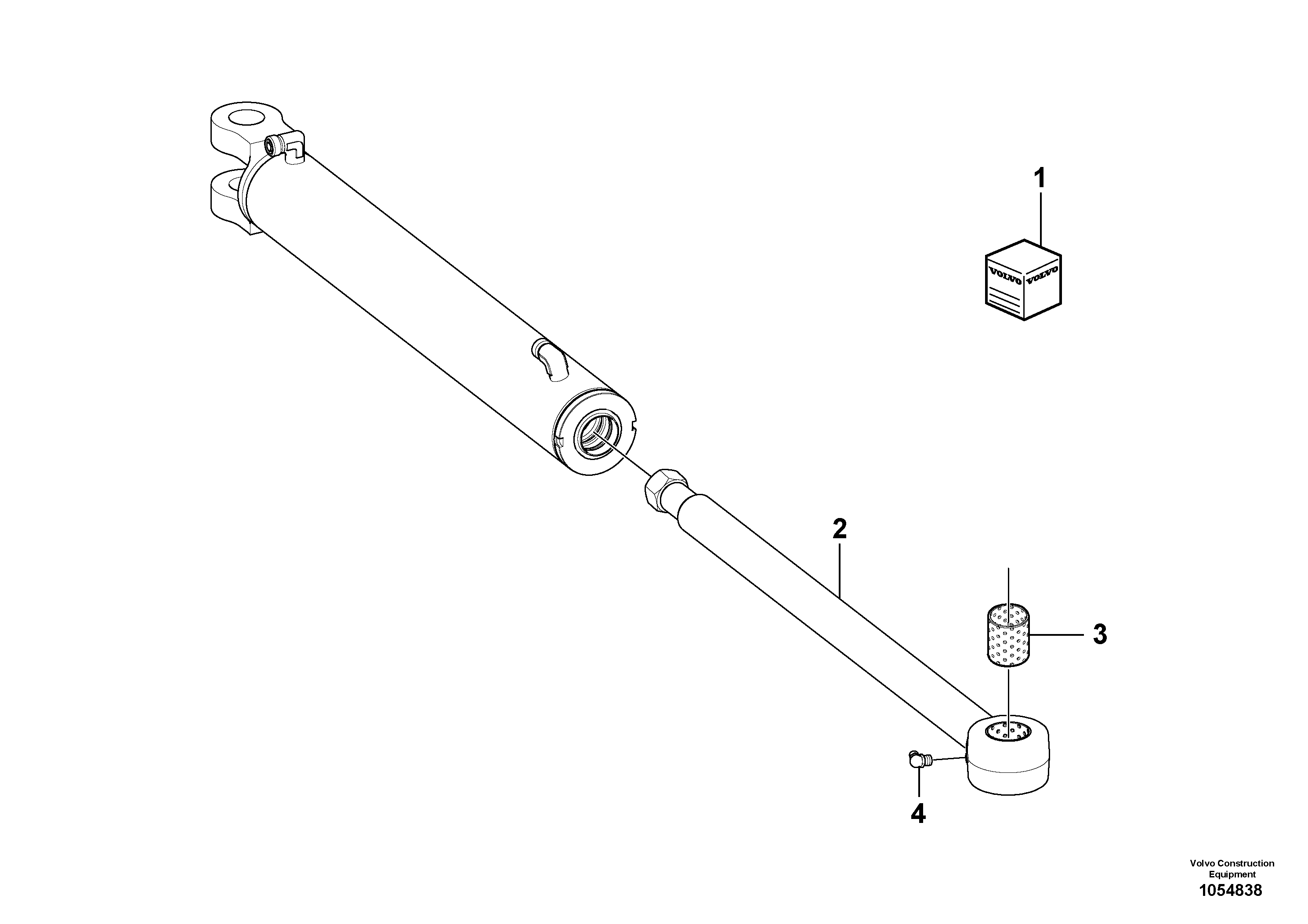 Схема запчастей Volvo EC18C - 67543 Boom offset cylinder EC18C