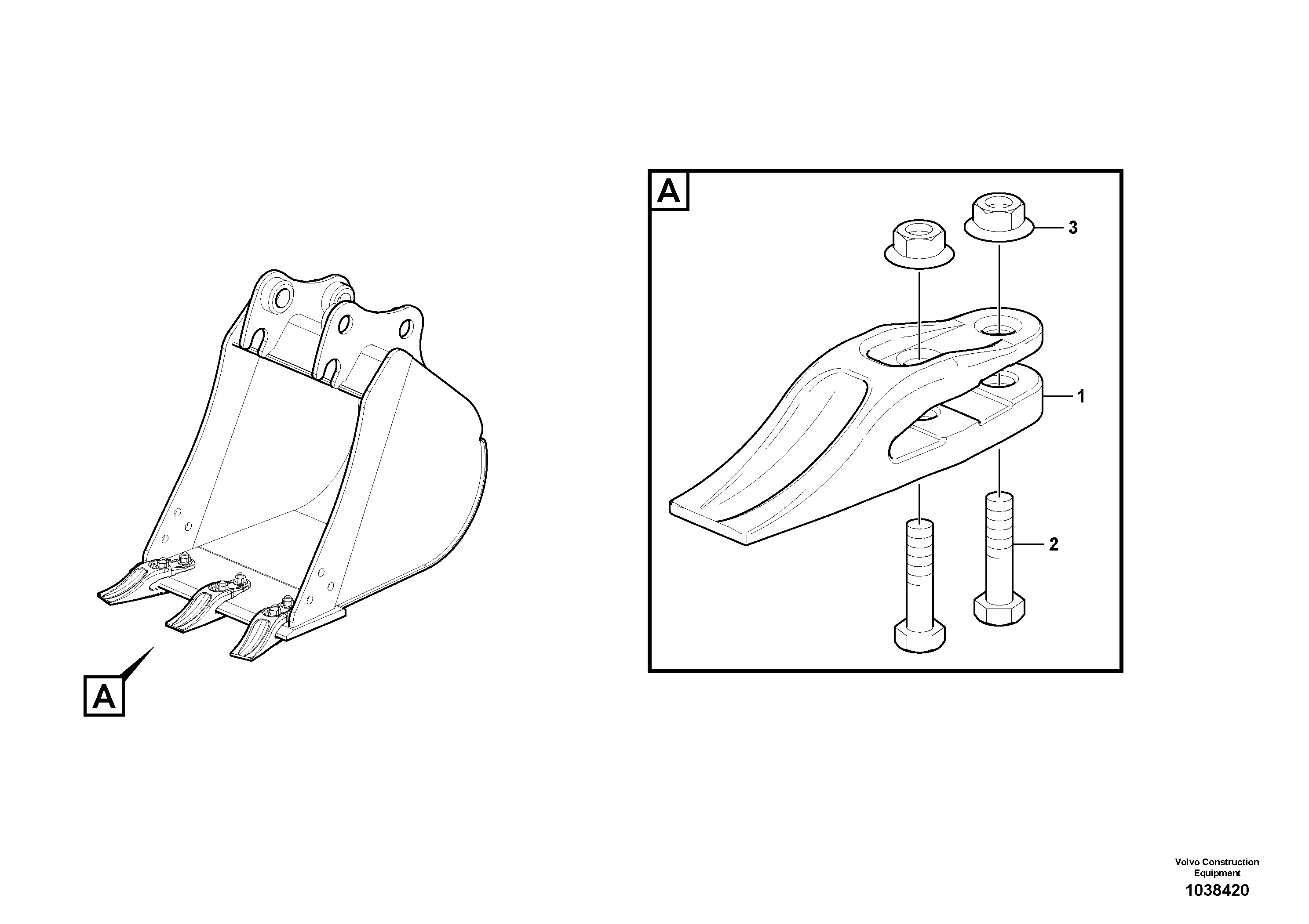 Схема запчастей Volvo EC18C - 77987 Ковш ATTACHMENTS ATT. COMPACT EXCAVATORS BUCKET&HAMMER