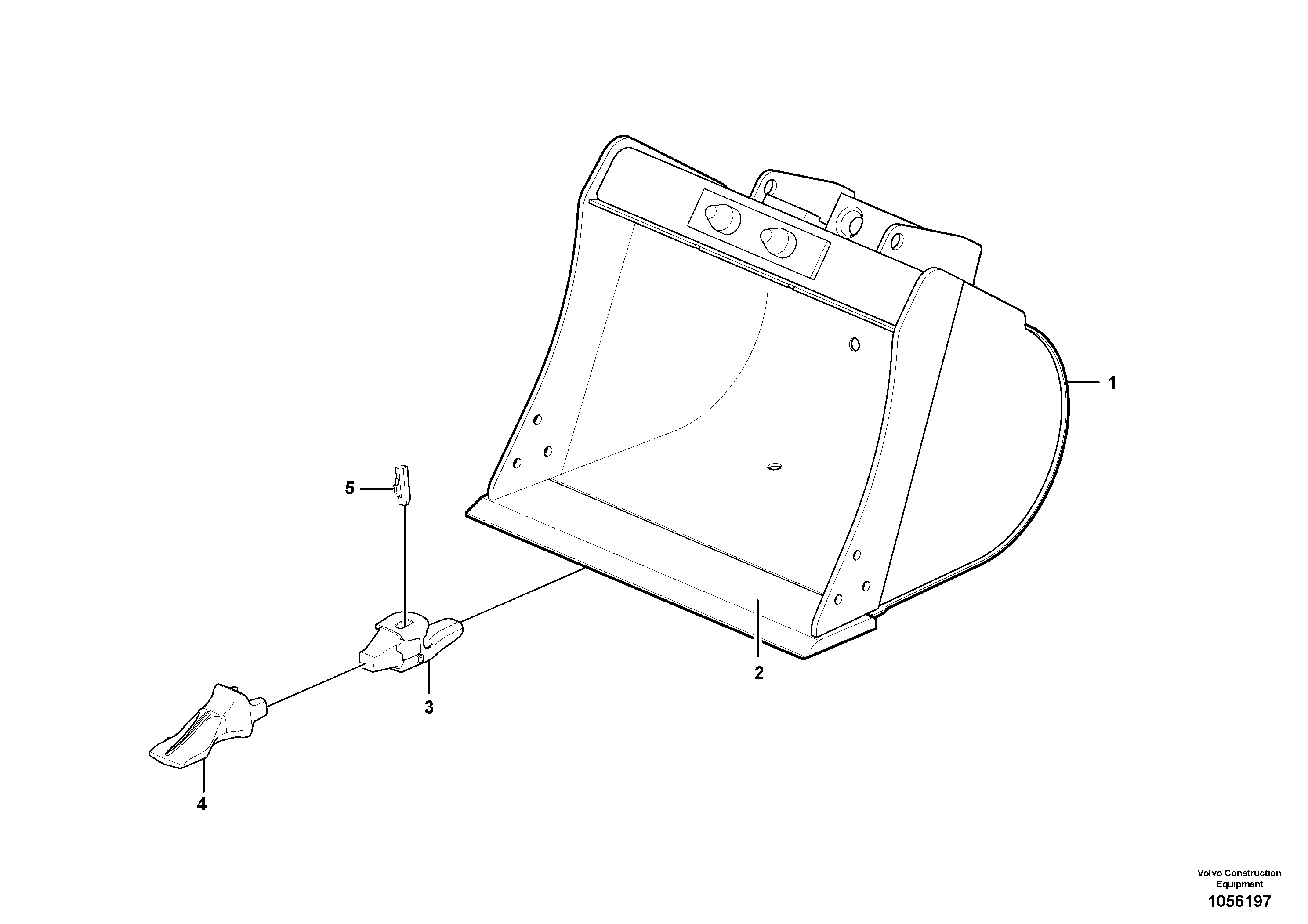 Схема запчастей Volvo EC18C - 82845 Buckets for Quickfit ATTACHMENTS ATT. COMPACT EXCAVATORS BUCKET&HAMMER