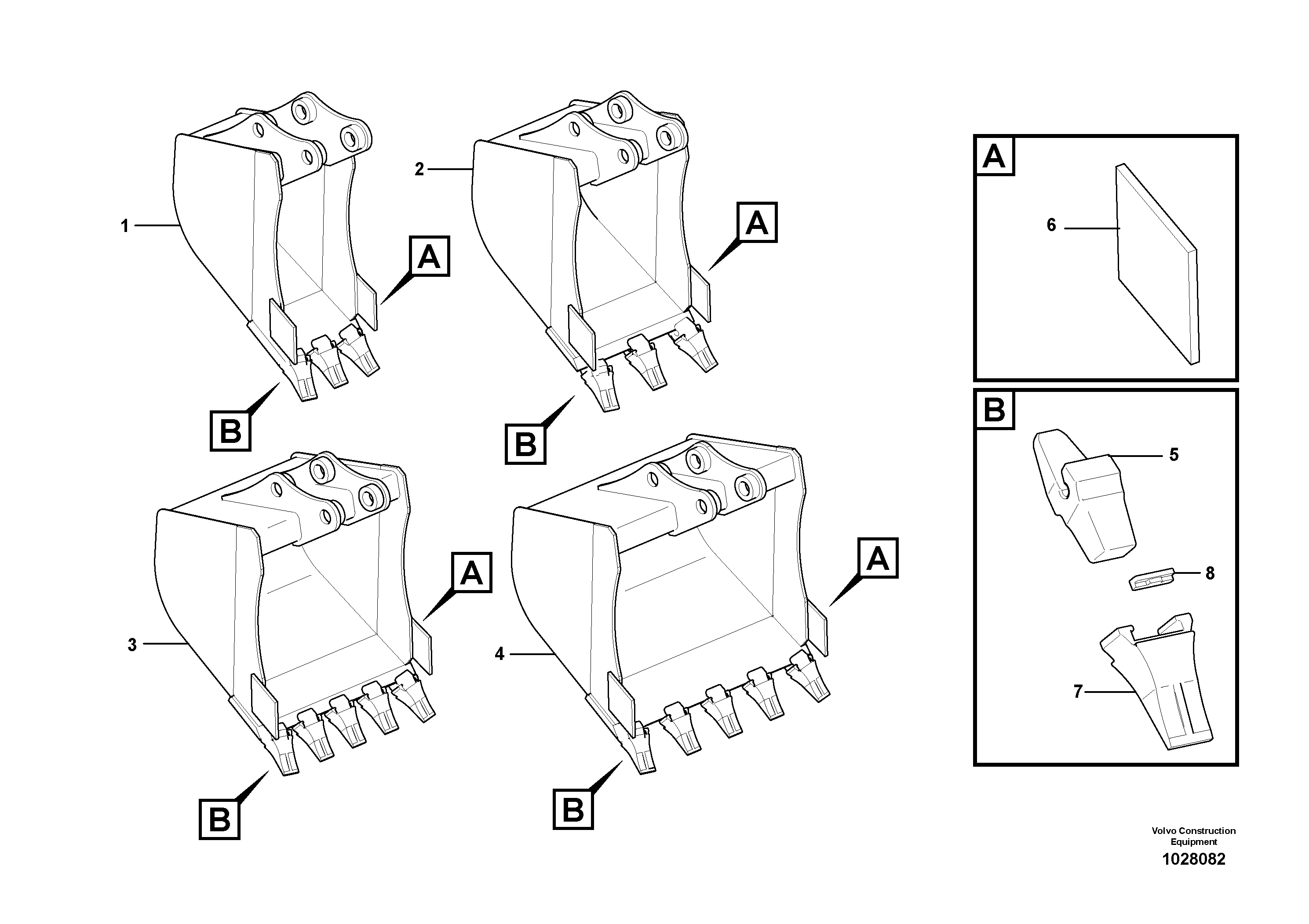 Схема запчастей Volvo EC18C - 83513 Ковш ATTACHMENTS ATT. COMPACT EXCAVATORS BUCKET&HAMMER
