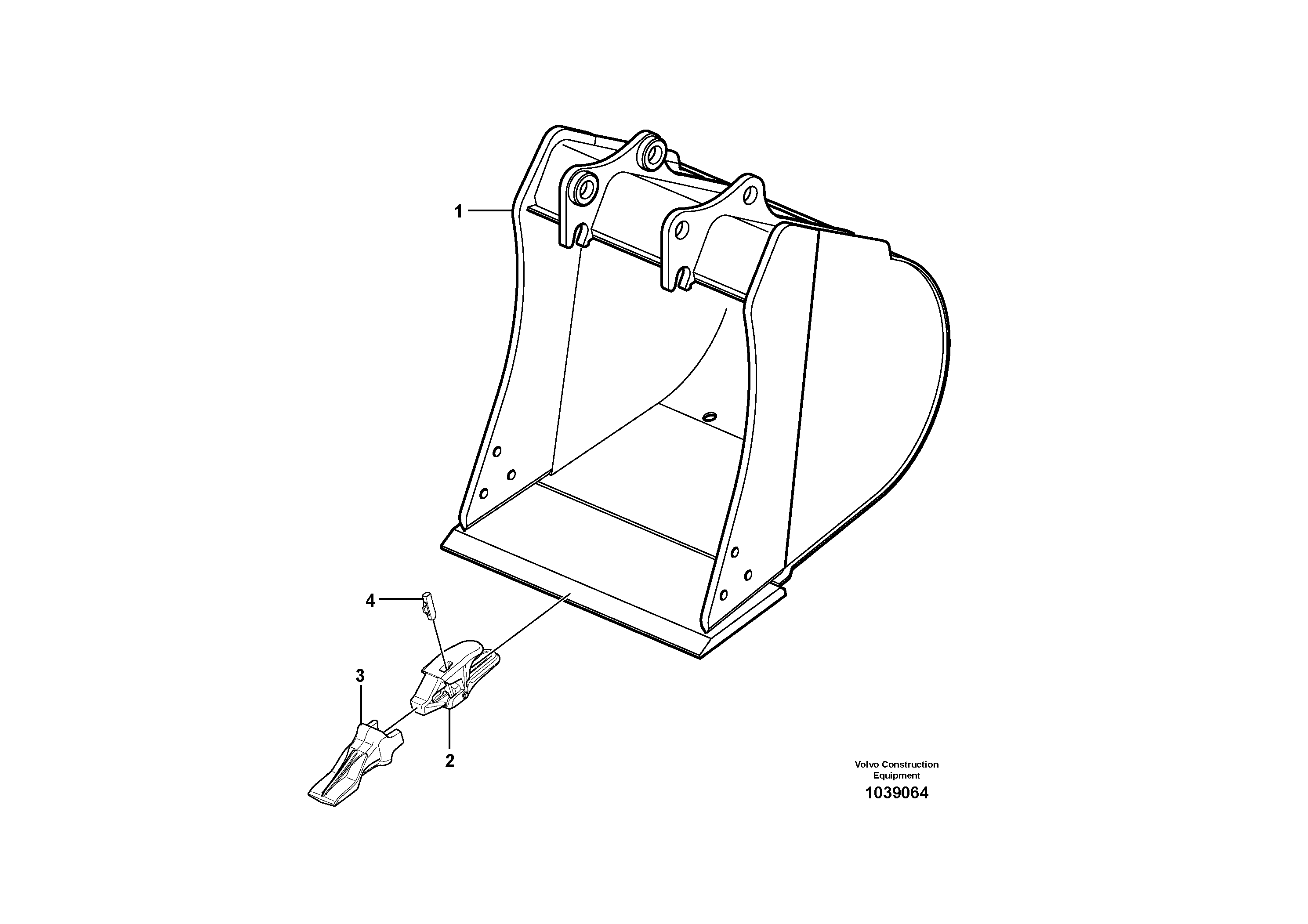 Схема запчастей Volvo EC18C - 83551 Ковш ATTACHMENTS ATT. COMPACT EXCAVATORS BUCKET&HAMMER