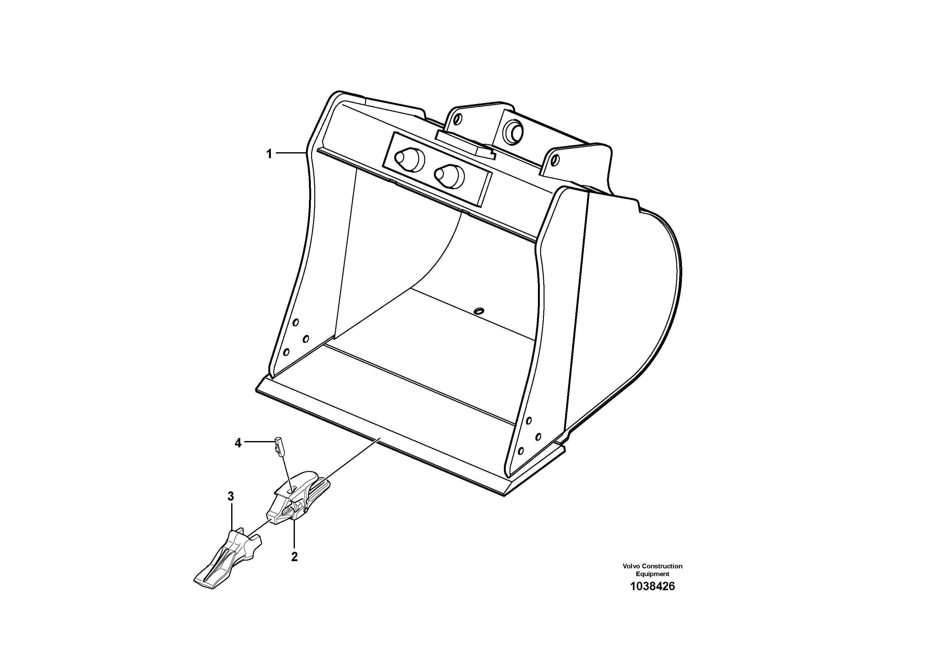 Схема запчастей Volvo EC18C - 84148 Ковш ATTACHMENTS ATT. COMPACT EXCAVATORS BUCKET&HAMMER
