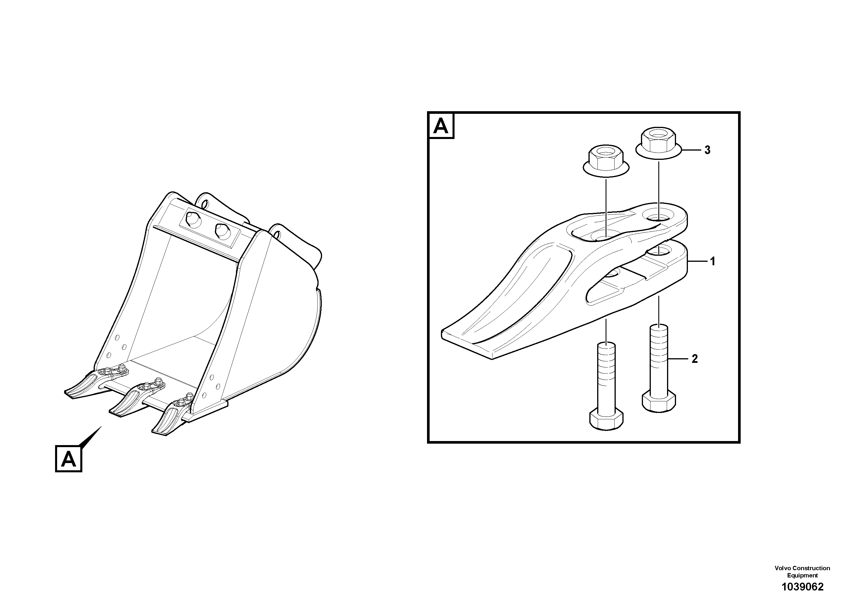 Схема запчастей Volvo EC18C - 84360 Buckets for Quickfit ATTACHMENTS ATT. COMPACT EXCAVATORS BUCKET&HAMMER