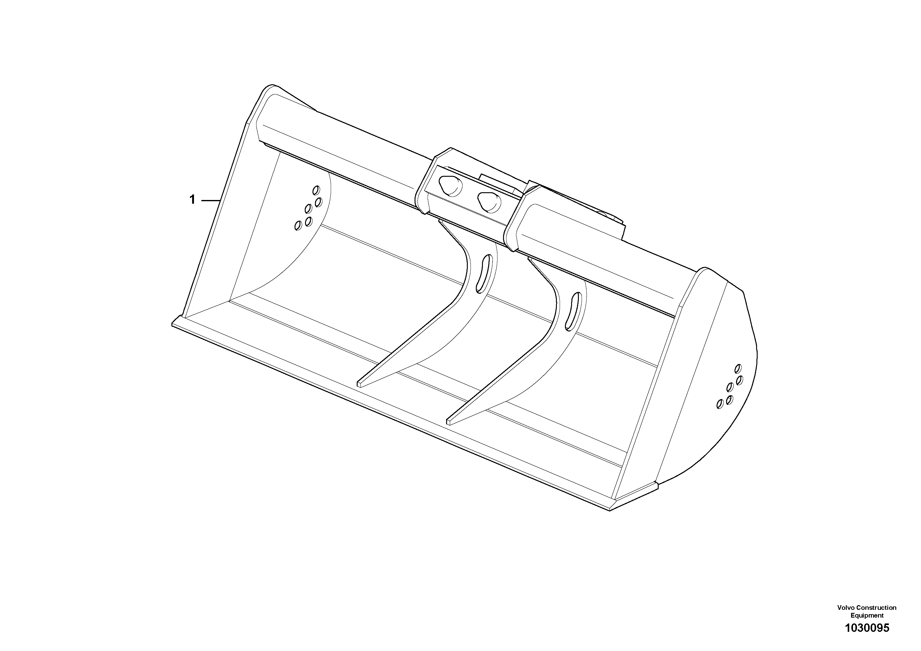 Схема запчастей Volvo EC18C - 77758 Grading bucket for Quickfit ATTACHMENTS ATT. COMPACT EXCAVATORS BUCKET&HAMMER