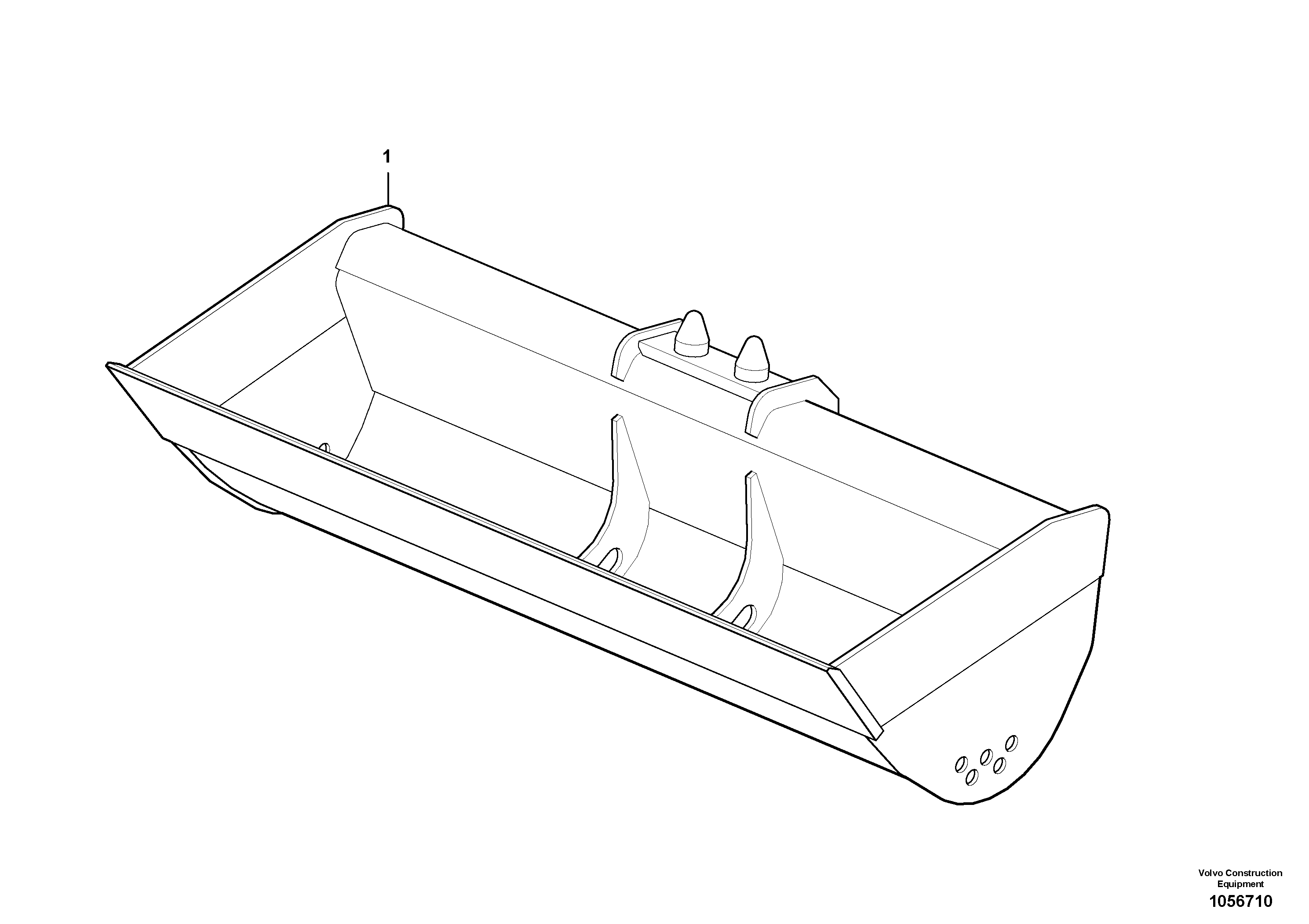 Схема запчастей Volvo EC18C - 77771 Grading bucket ATTACHMENTS ATT. COMPACT EXCAVATORS BUCKET&HAMMER