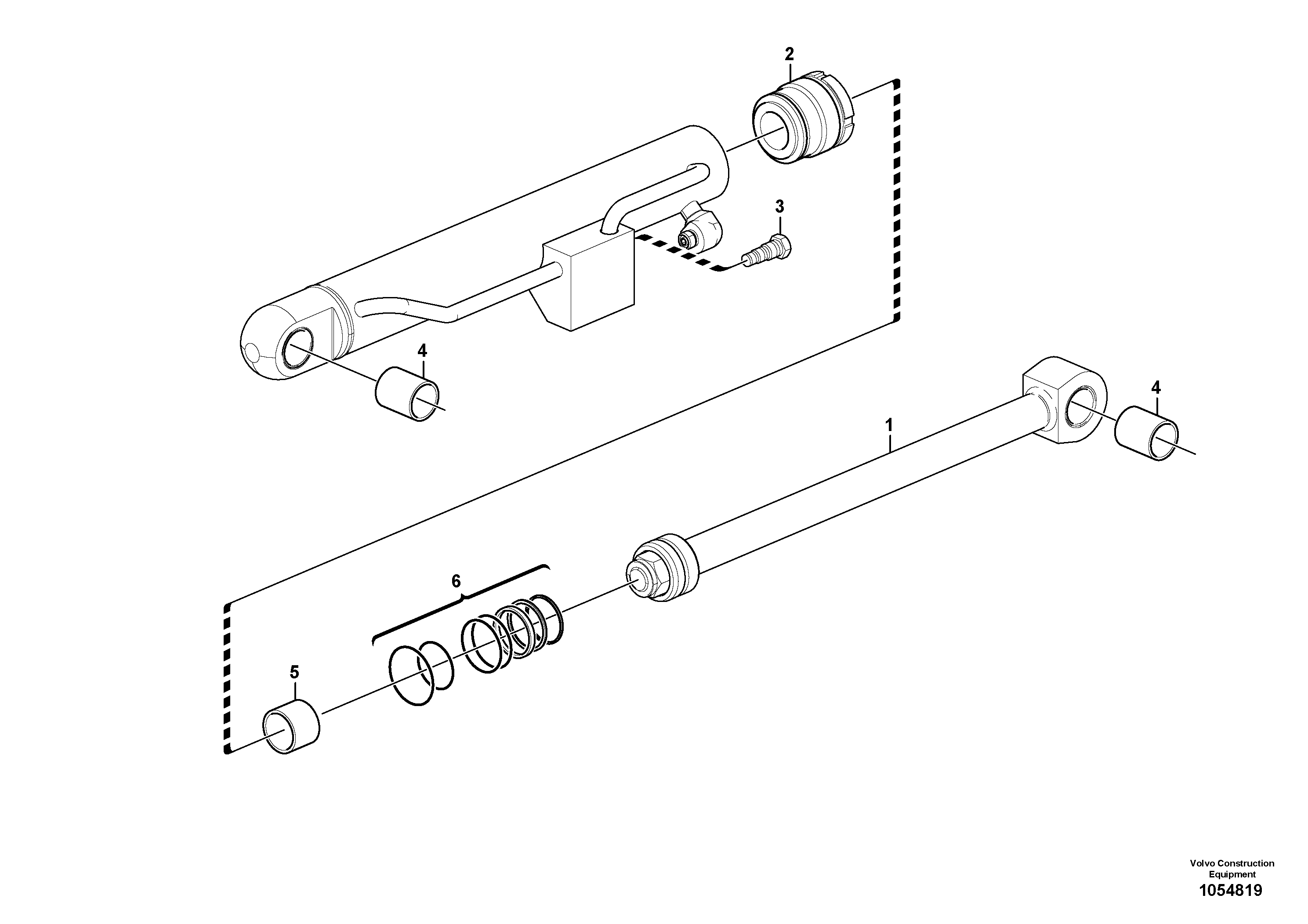 Схема запчастей Volvo EC18C - 68588 Variable track cylinder EC18C