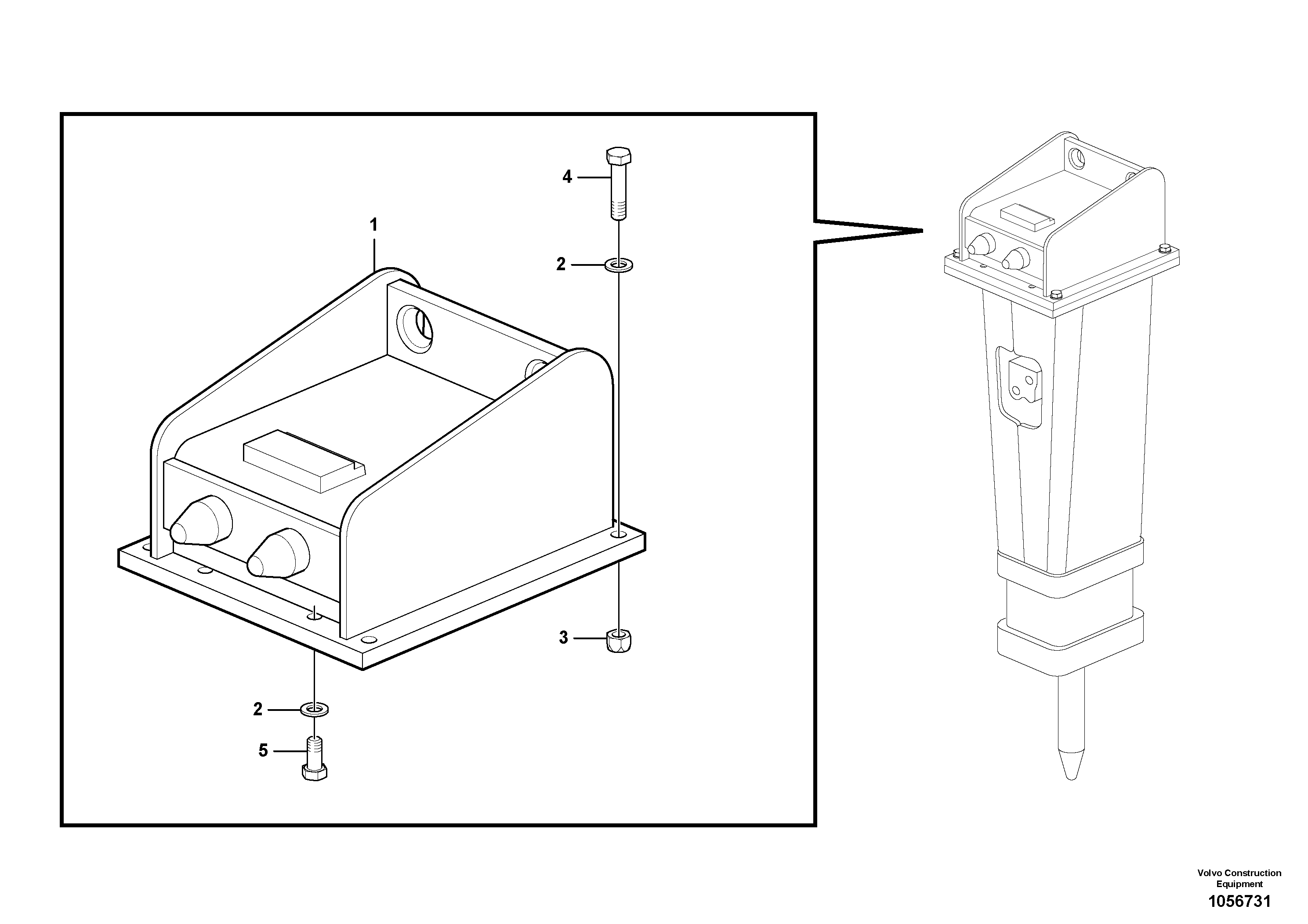 Схема запчастей Volvo EC18C - 78003 Retainer for hammer ATTACHMENTS ATT. COMPACT EXCAVATORS BUCKET&HAMMER