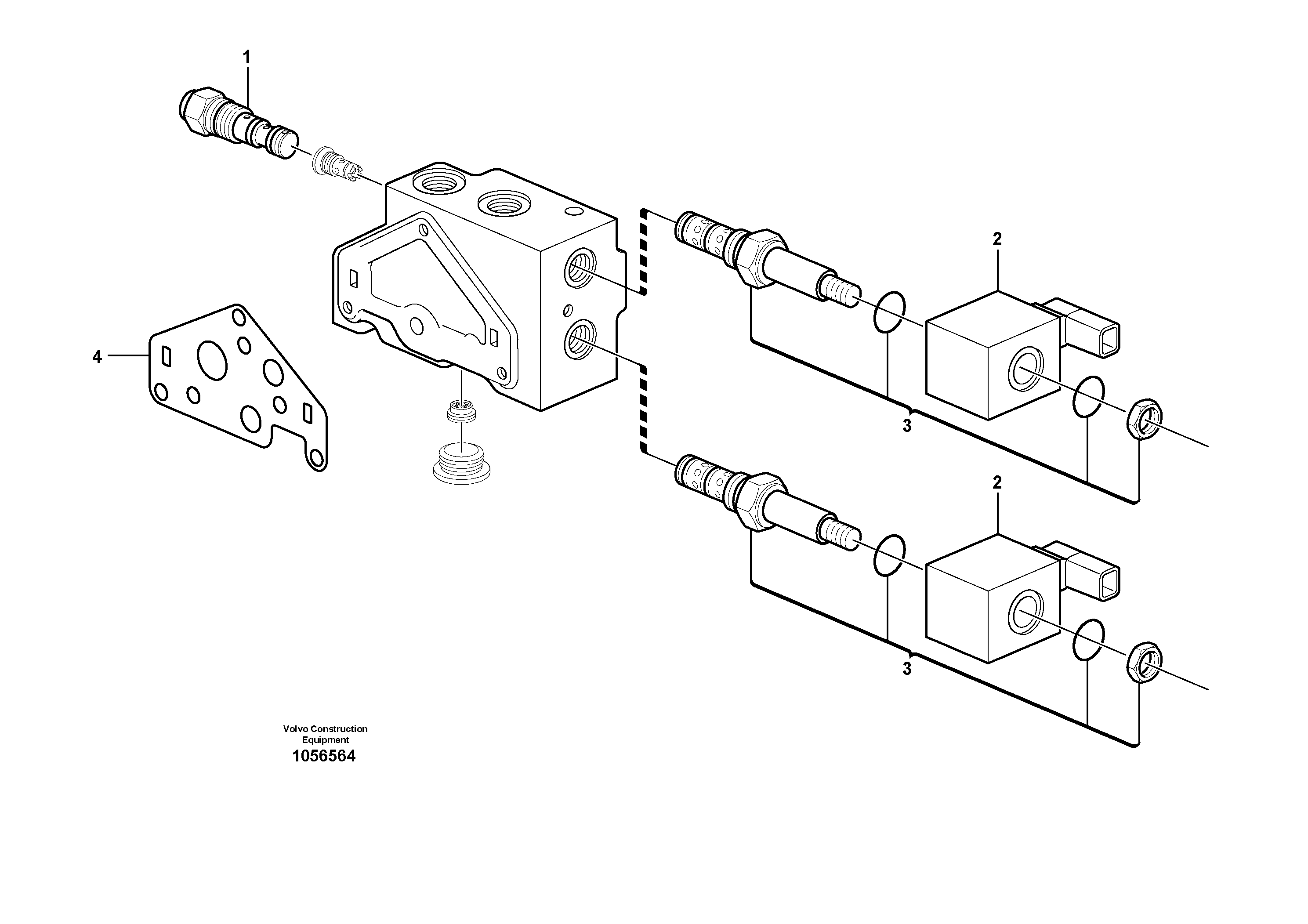 Схема запчастей Volvo EC18C - 71439 Valve section EC18C