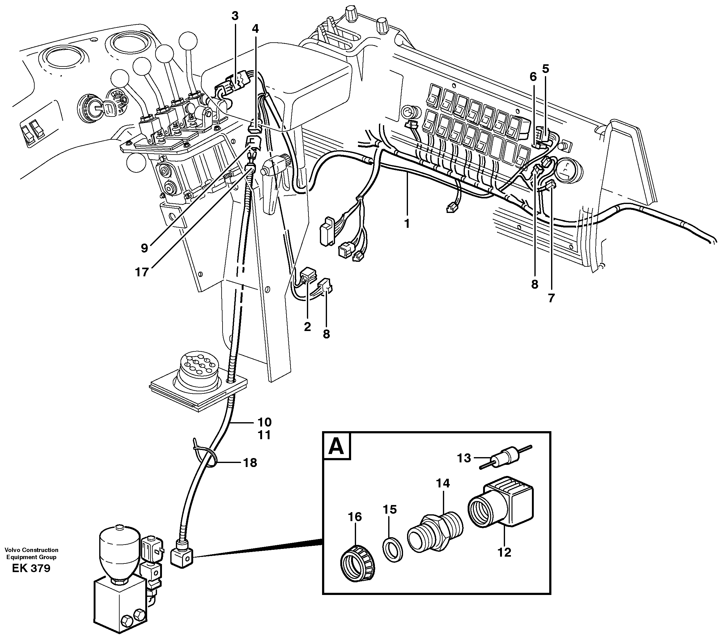 Схема запчастей Volvo L220E - 23422 Cable harness for 3rd and 4th function L220E SER NO 4003 - 5020