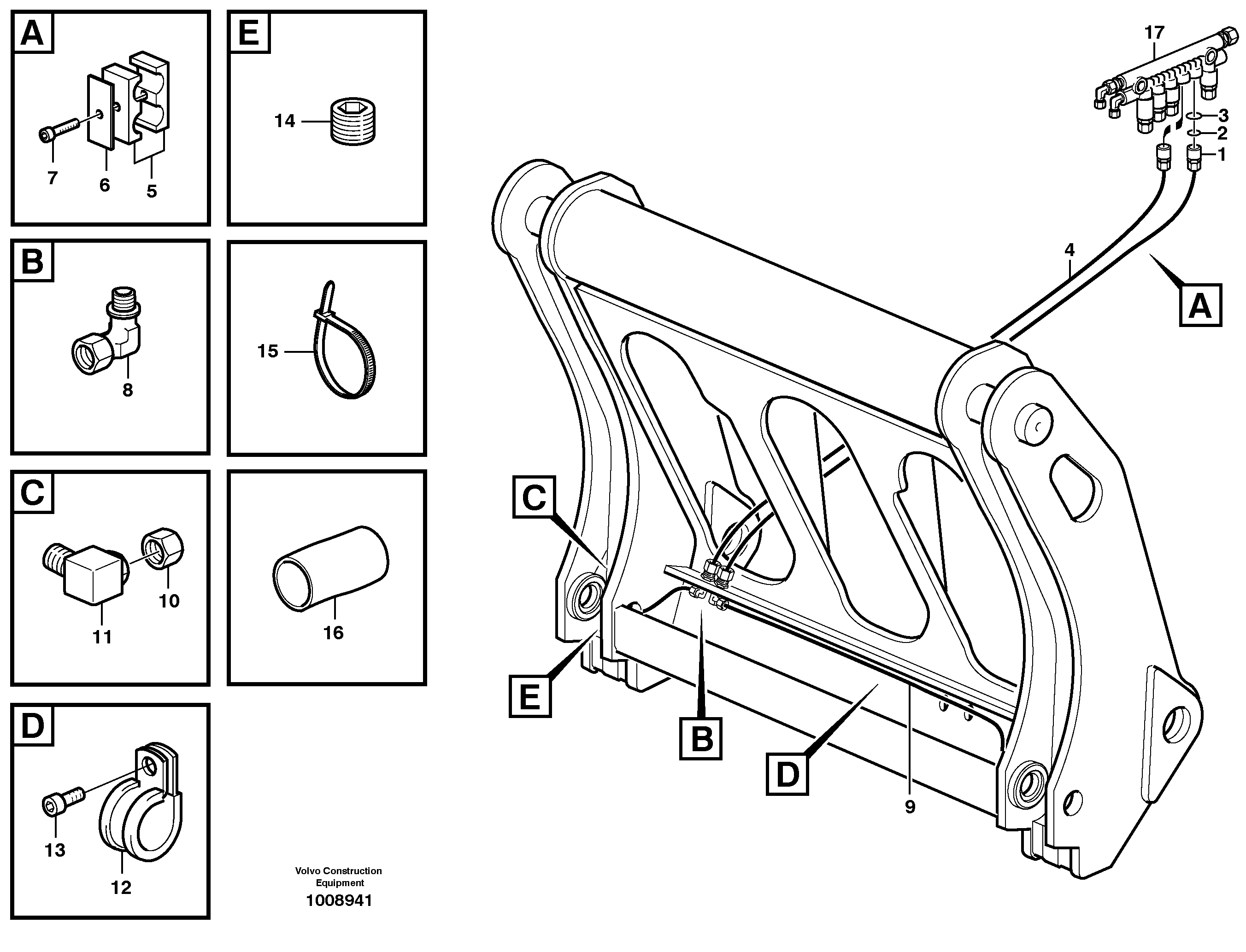 Схема запчастей Volvo L220E - 5971 Central lubrication, tool bar L220E SER NO 4003 - 5020