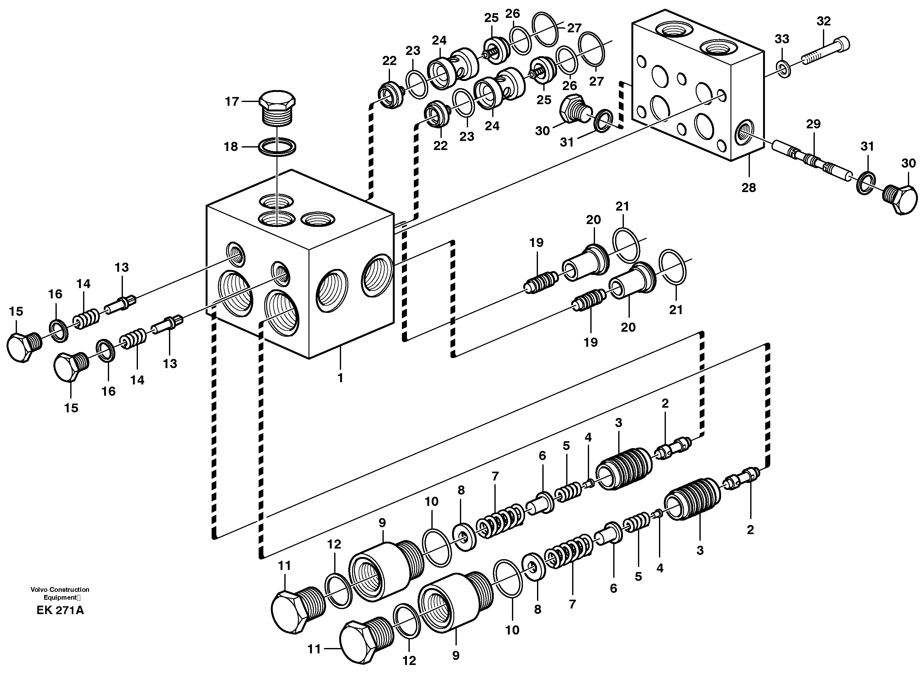 Схема запчастей Volvo L220E - 73516 Shift valve L220E SER NO 2001 - 3999