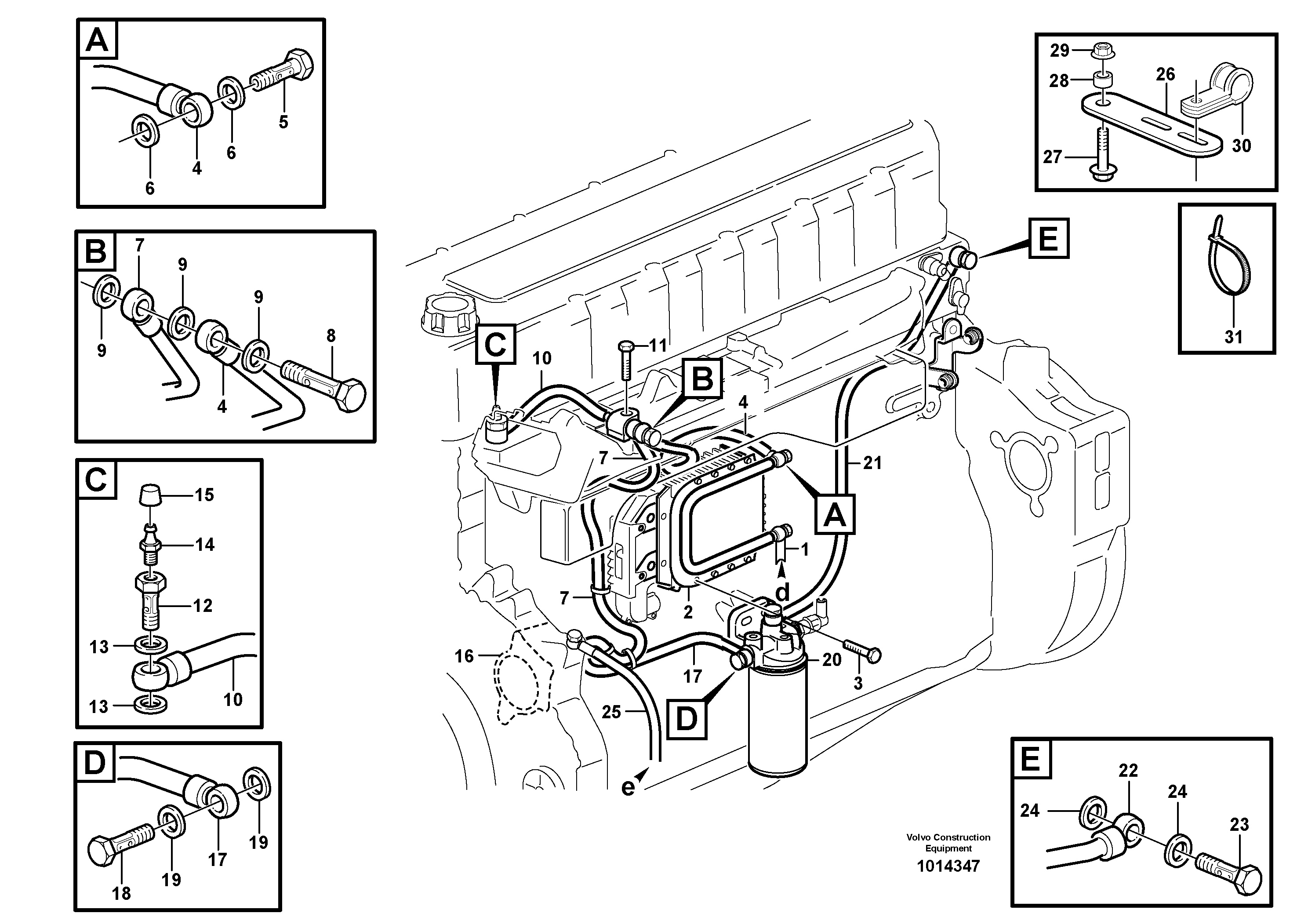 Схема запчастей Volvo L220E - 82065 Fuel pipes, fuel pump L220E SER NO 2001 - 3999