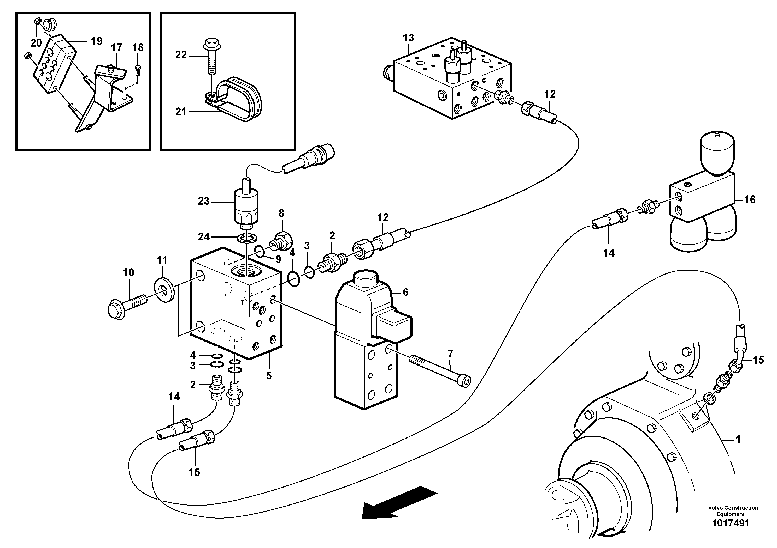 Схема запчастей Volvo L220E - 88916 Система стояночного тормоза L220E SER NO 4003 - 5020