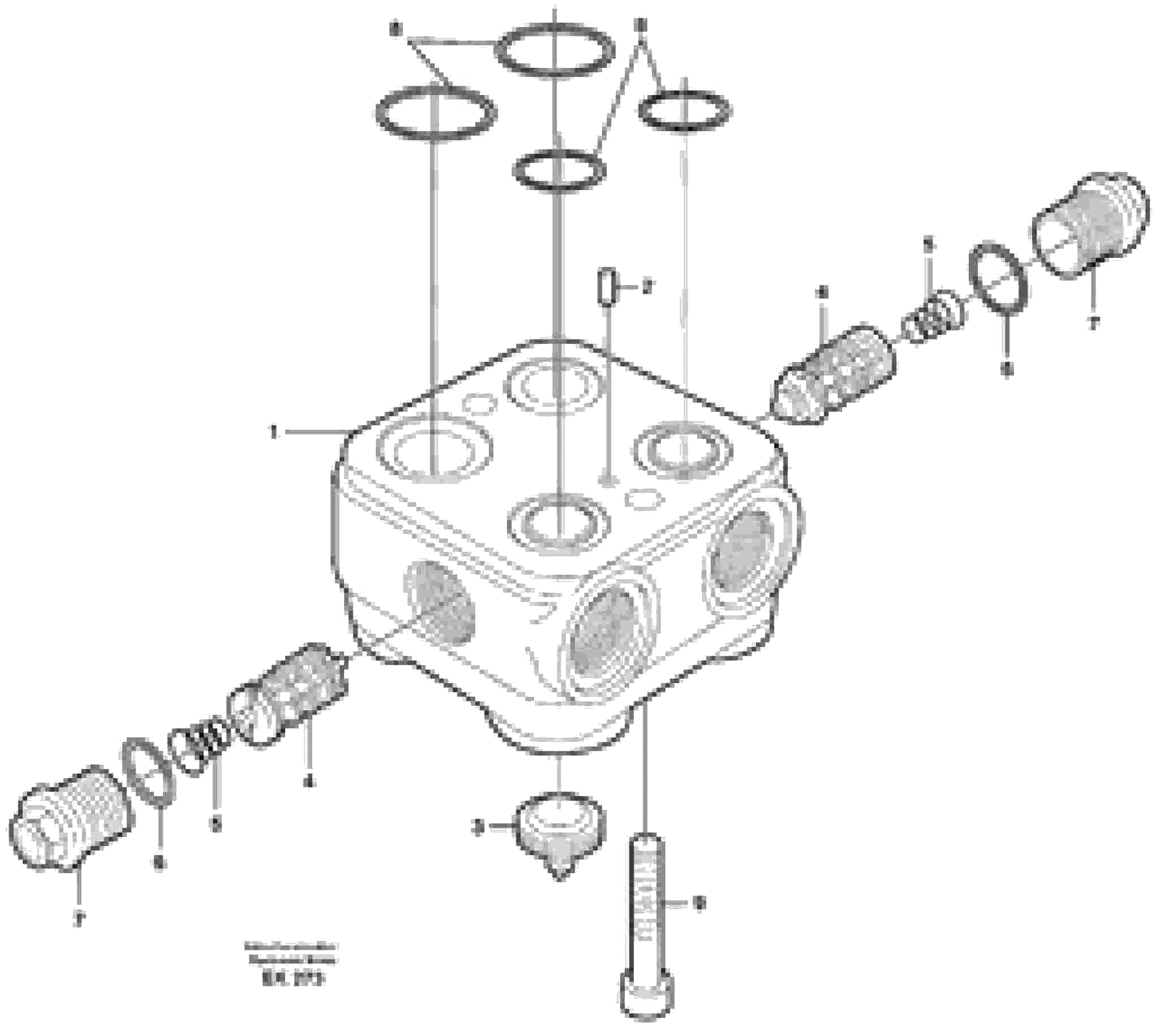 Схема запчастей Volvo L220E - 6835 Valve housing L220E SER NO 4003 - 5020