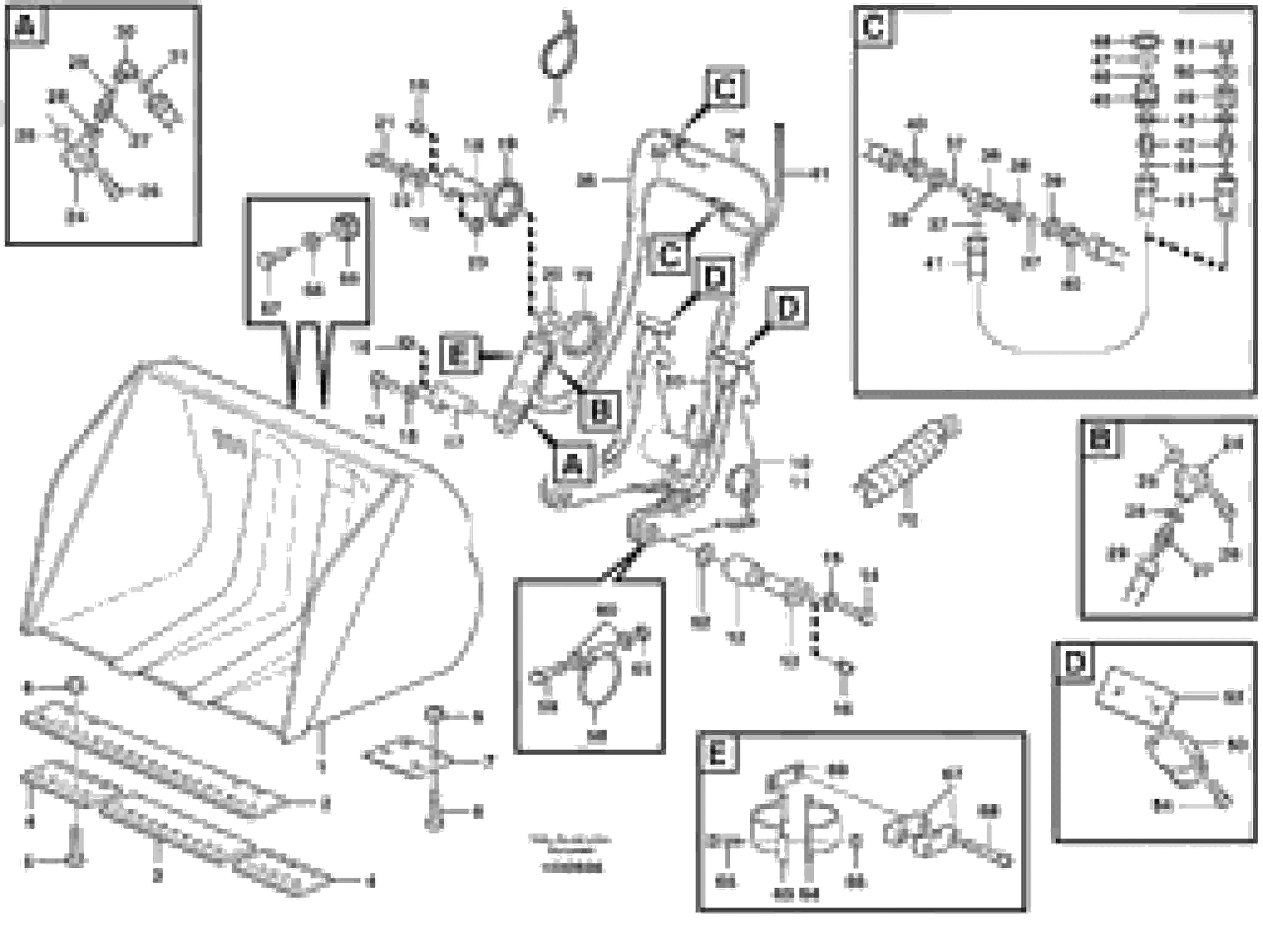 Схема запчастей Volvo L220E - 3707 High-tipping bucket ATTACHMENTS ATTACHMENTS WHEEL LOADERS GEN. D - E