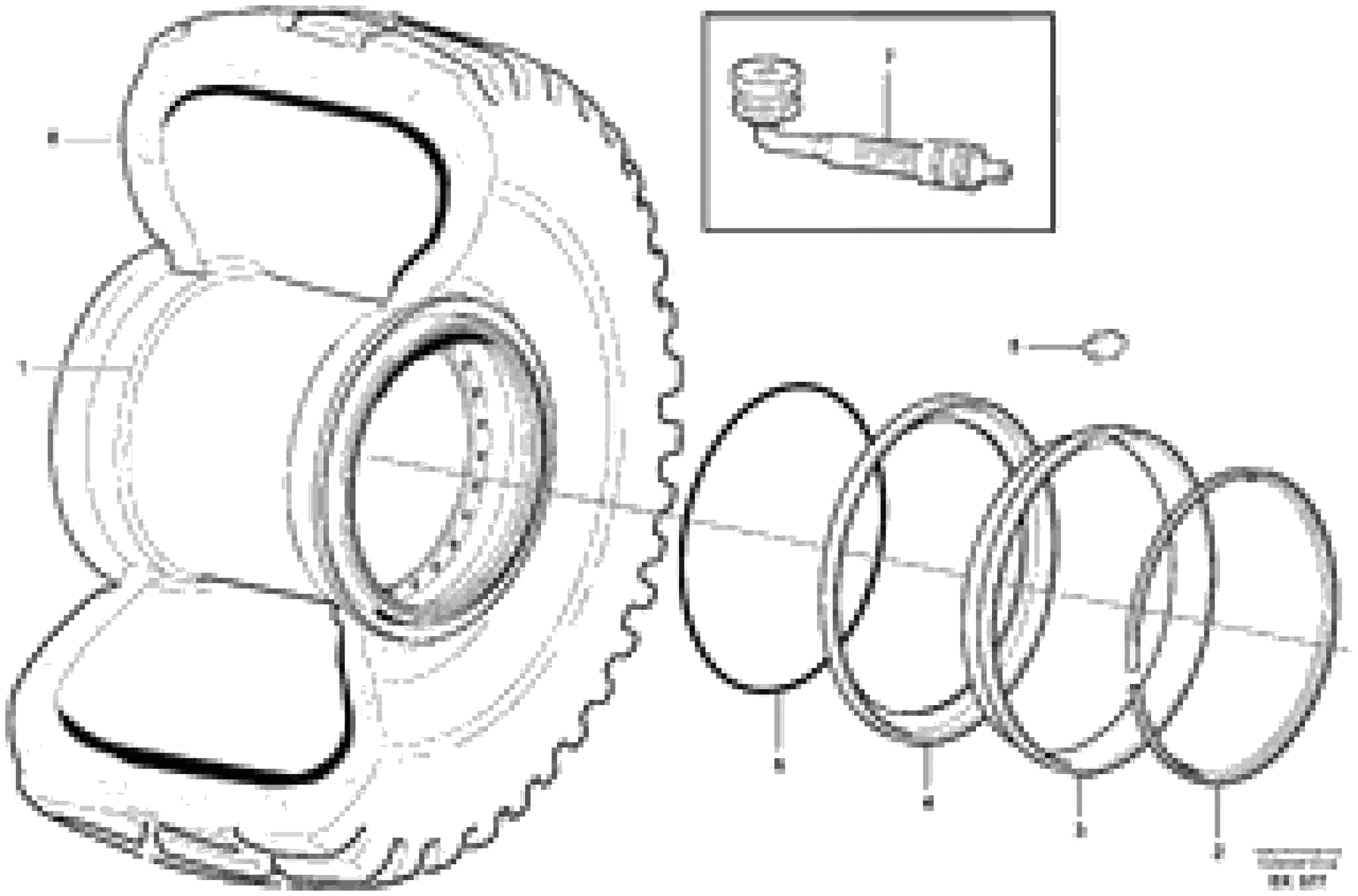 Схема запчастей Volvo L220E - 96471 Rim for low profile tyre L220E SER NO 4003 - 5020