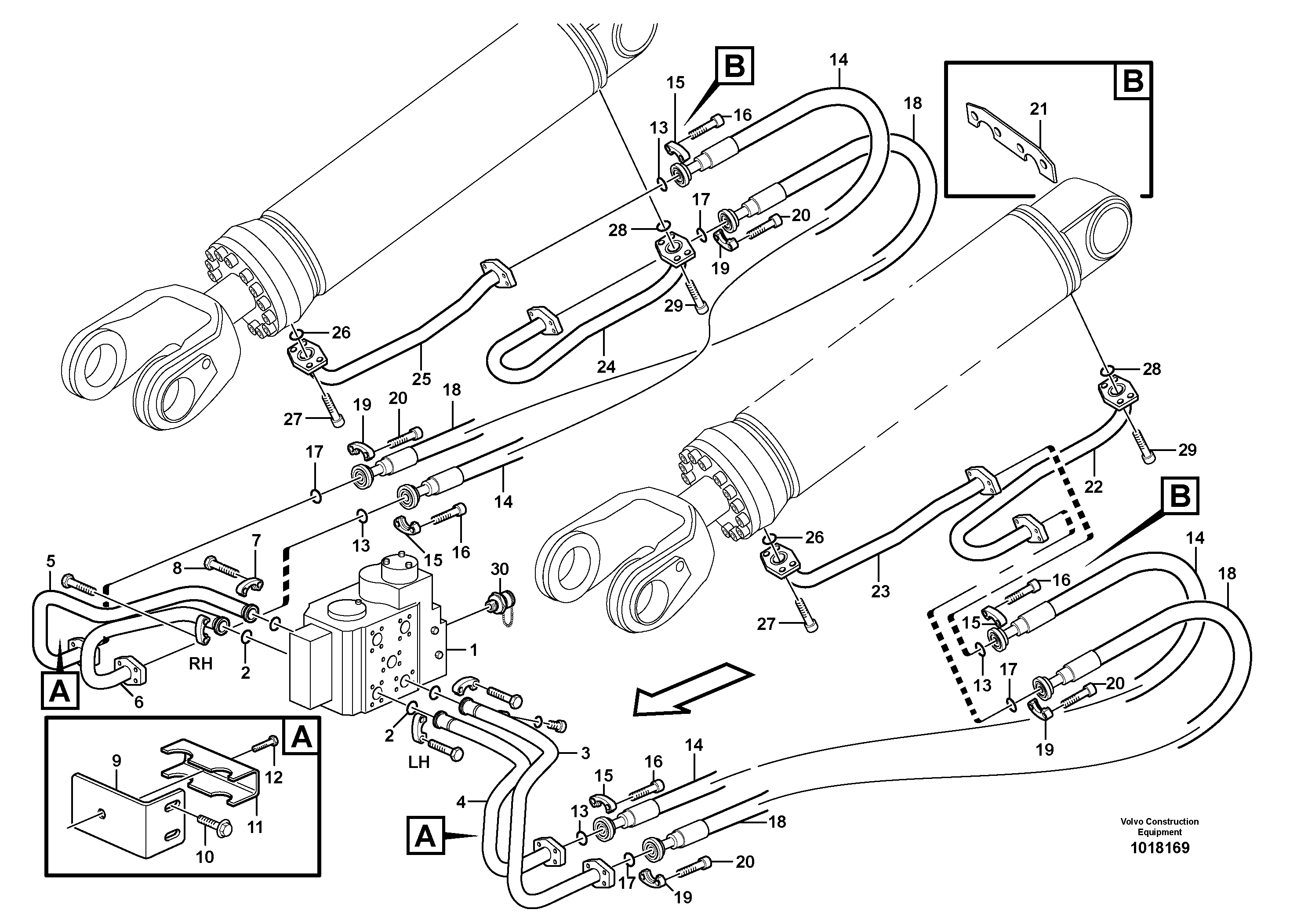 Схема запчастей Volvo L220E - 81323 Lift function L220E SER NO 2001 - 3999