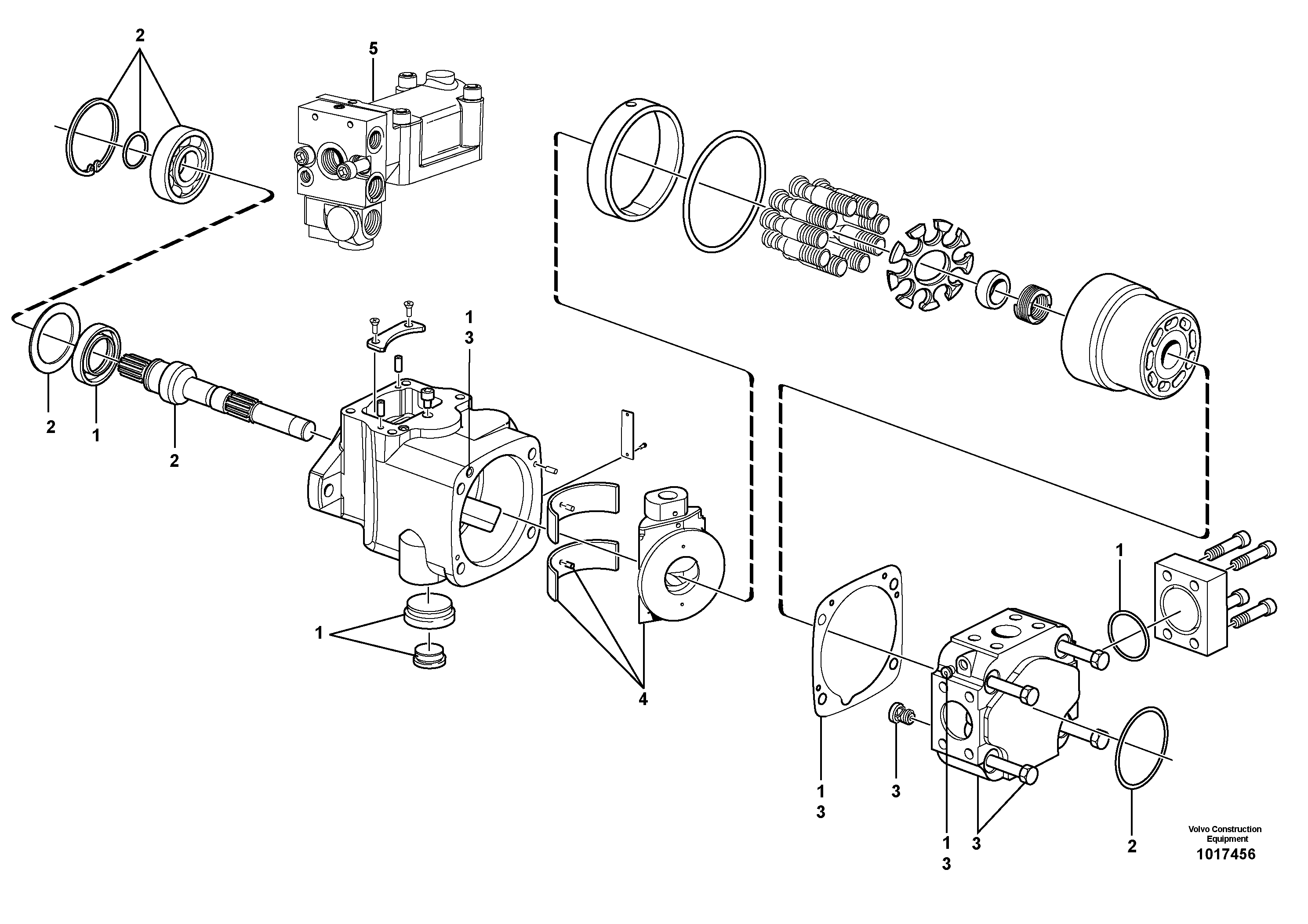 Схема запчастей Volvo L220E - 56049 Pump, service hydraulics L220E SER NO 2001 - 3999