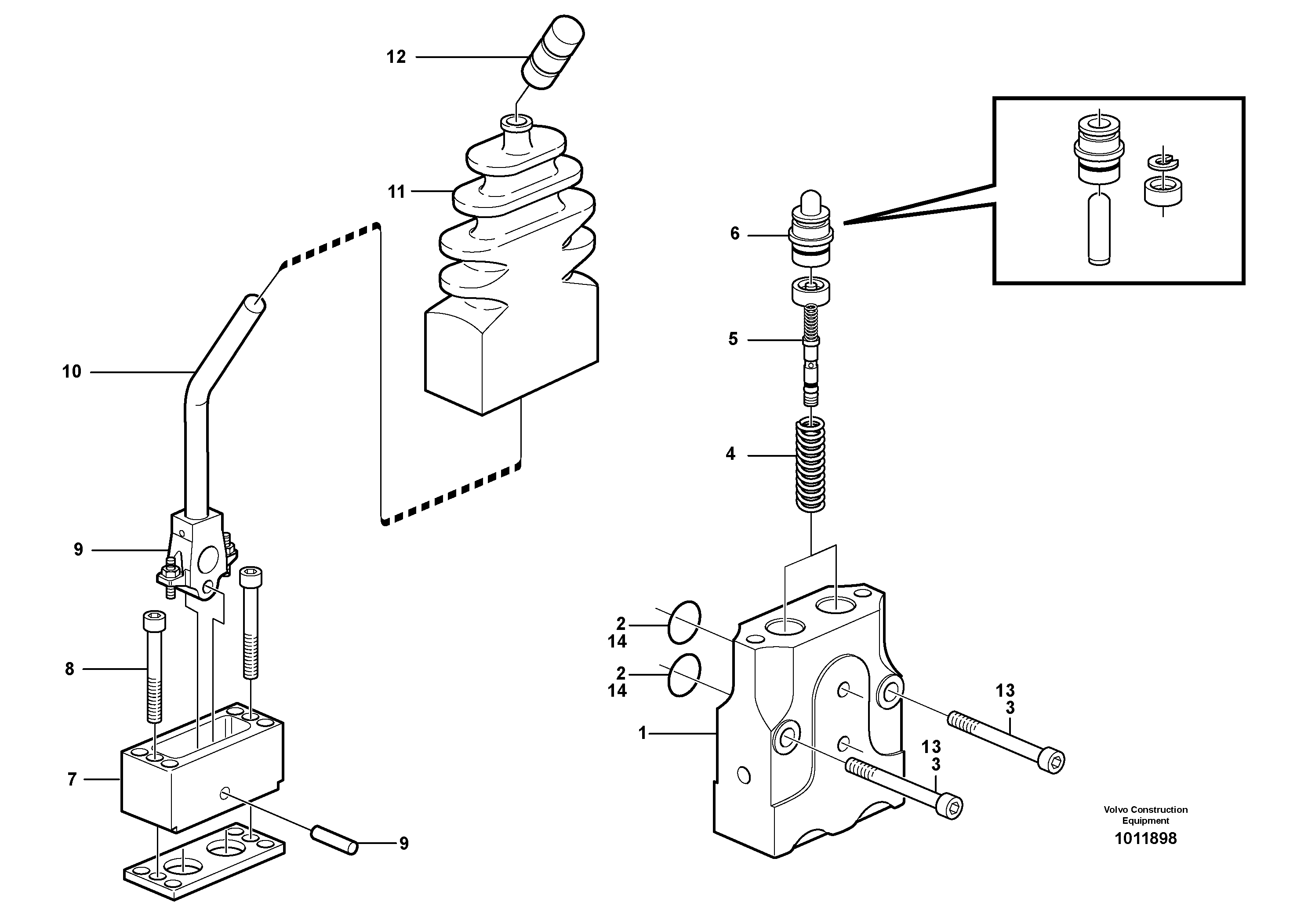 Схема запчастей Volvo L220E - 17709 Control valve L220E SER NO 2001 - 3999