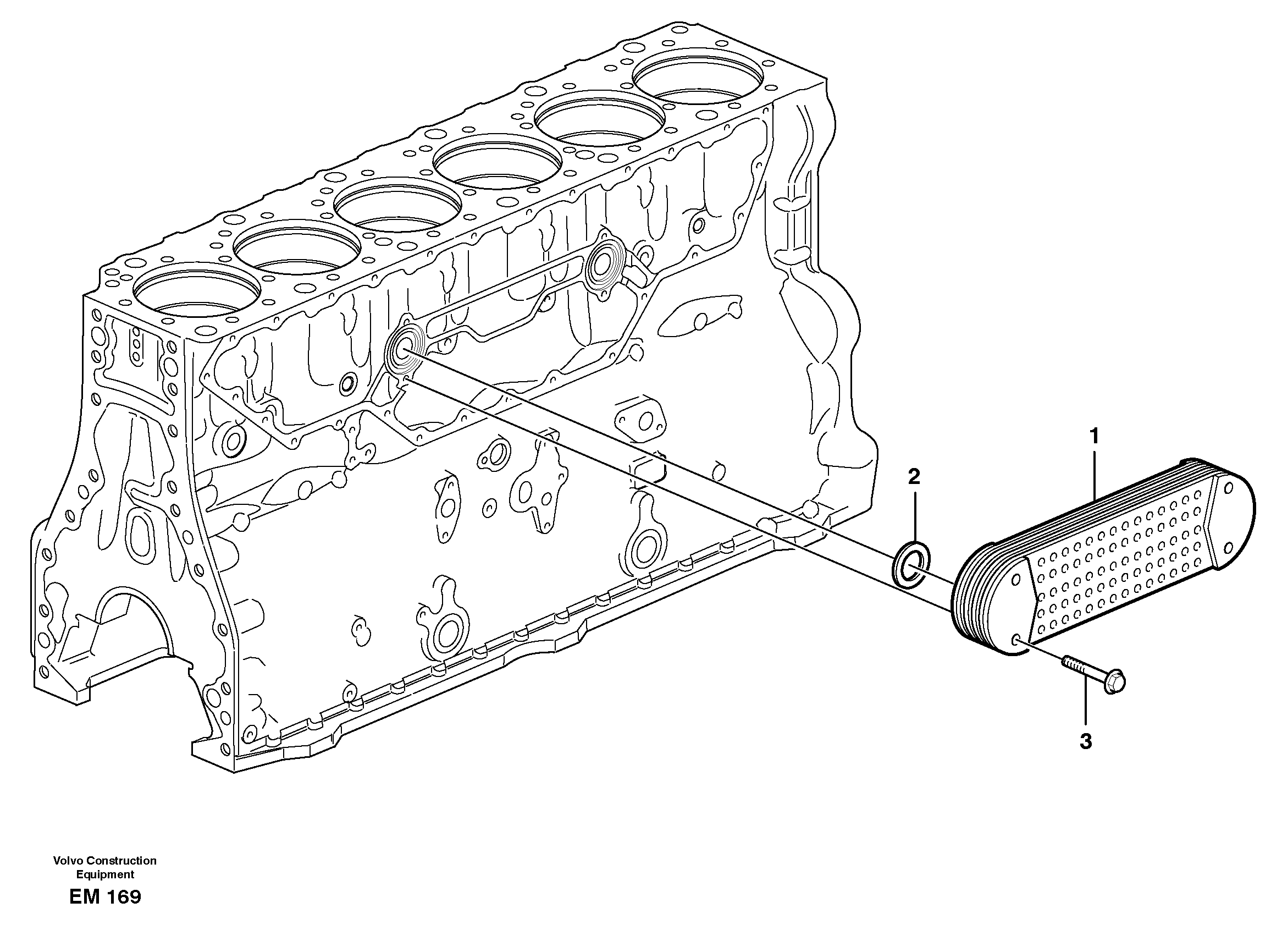 Схема запчастей Volvo L220E - 5925 Масляный радиатор L220E SER NO 4003 - 5020