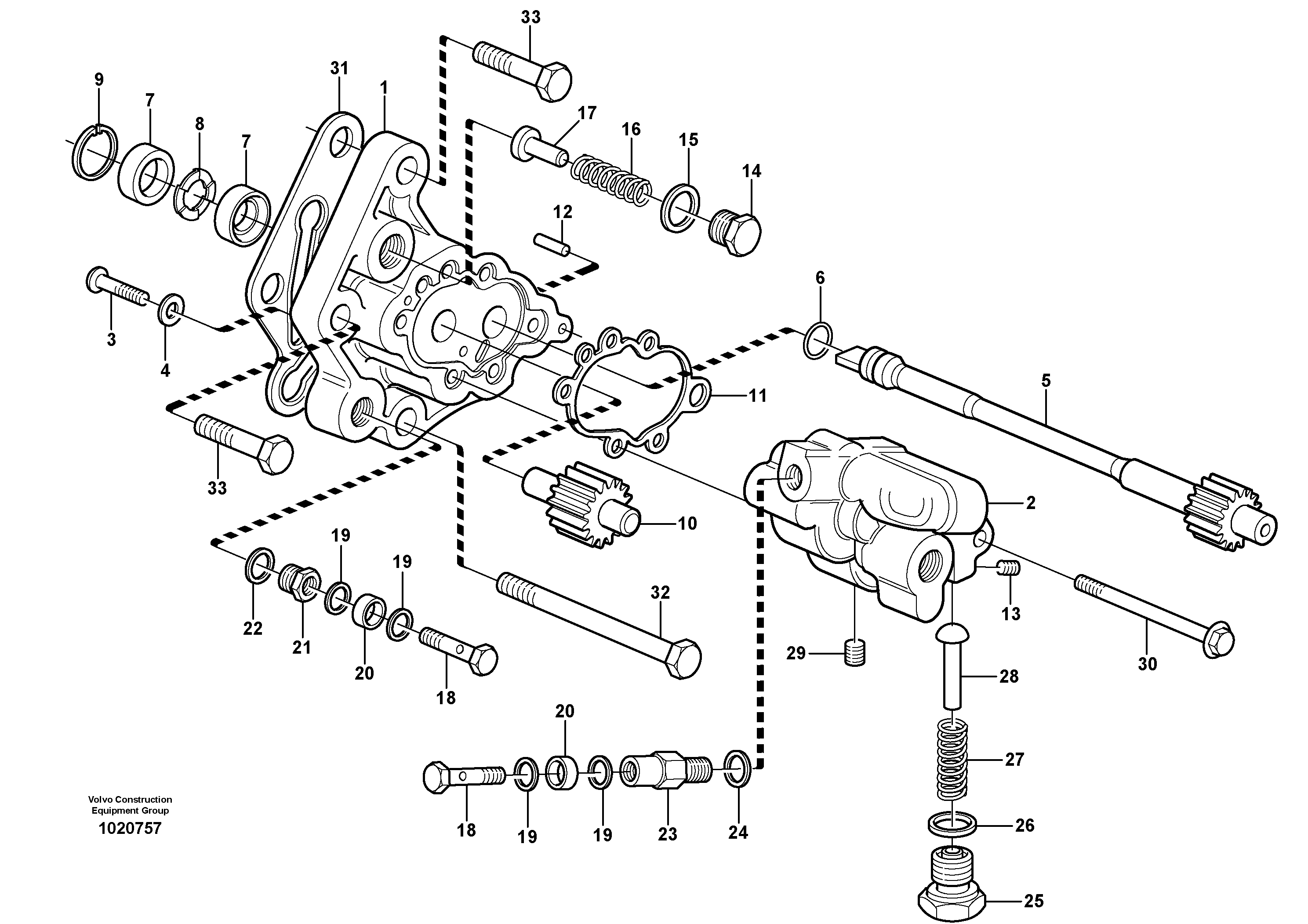 Схема запчастей Volvo L220E - 5927 Fuel pump L220E SER NO 4003 - 5020