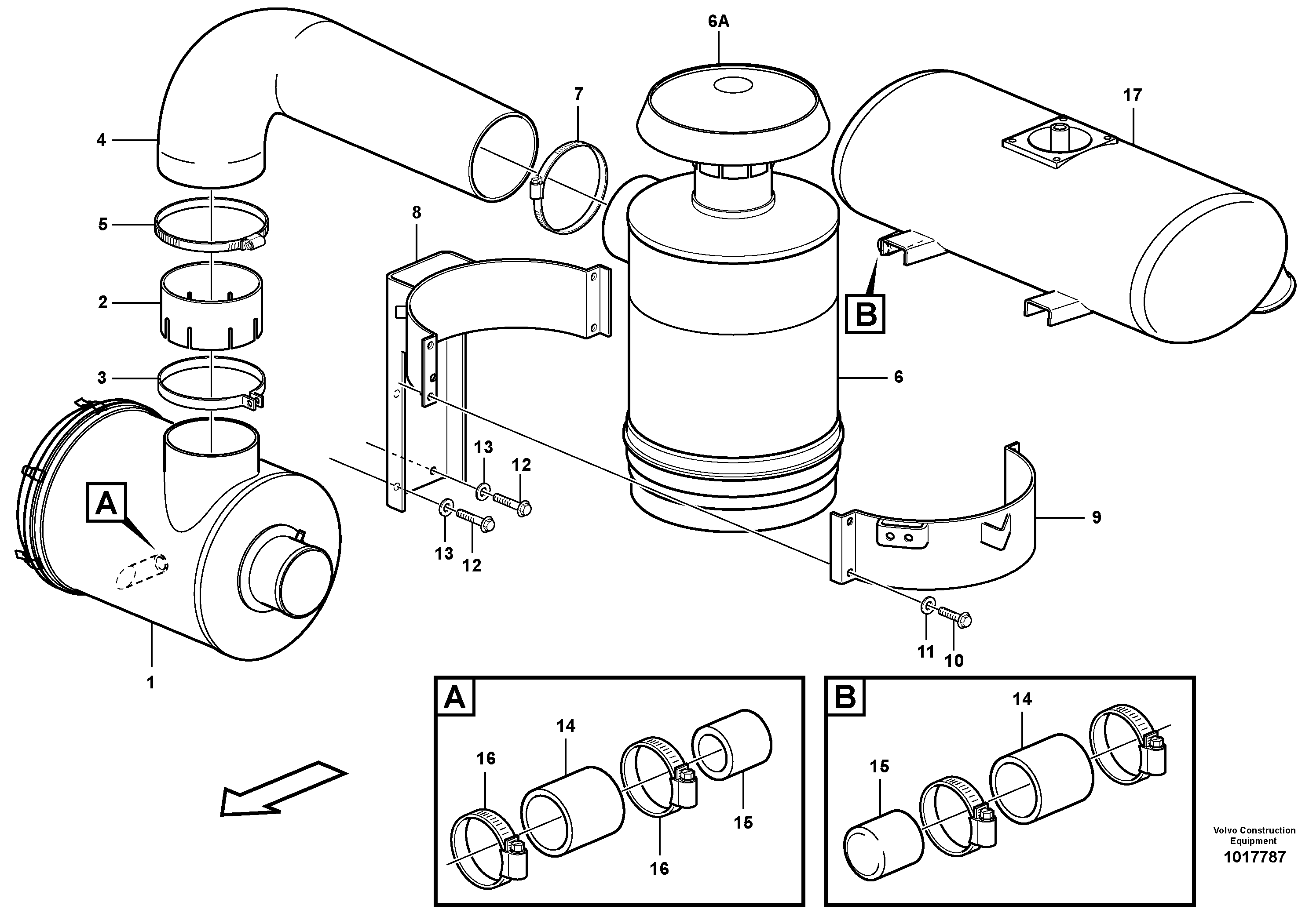 Схема запчастей Volvo L220E - 67978 Oil-bath precleaner L220E SER NO 4003 - 5020