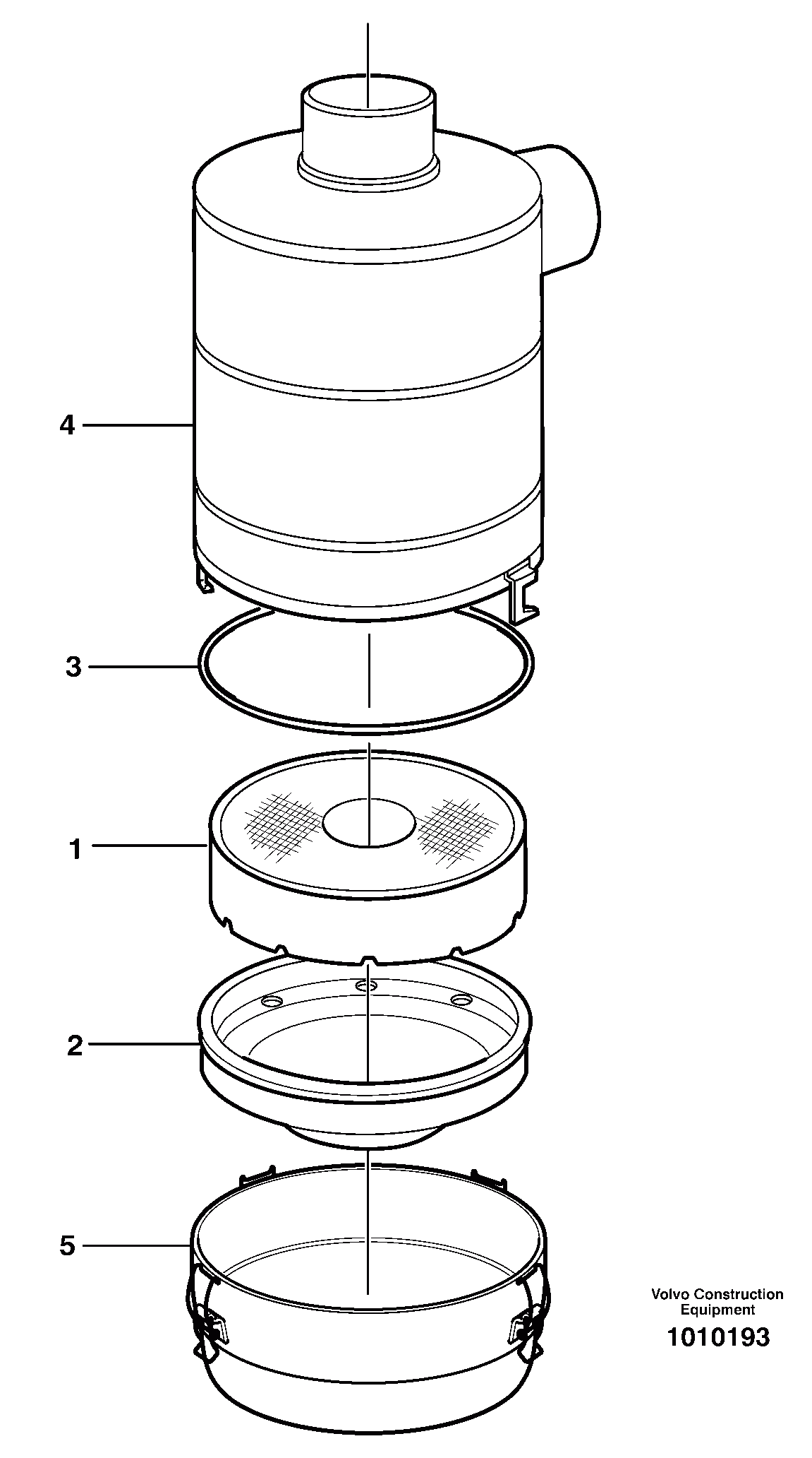 Схема запчастей Volvo L220E - 84364 Oil bath air filter L220E SER NO 4003 - 5020