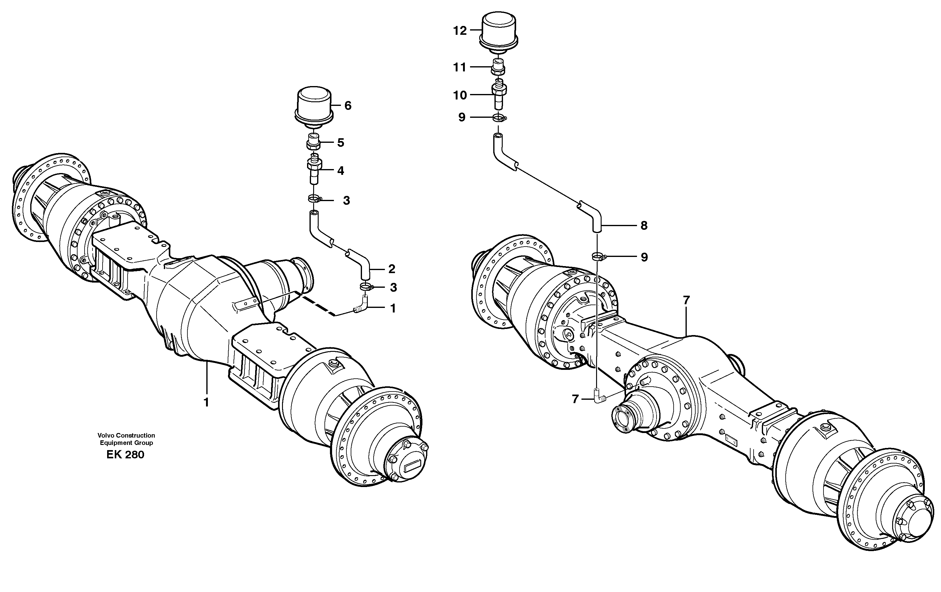 Схема запчастей Volvo L220E - 56048 Venting, planet shafts L220E SER NO 2001 - 3999