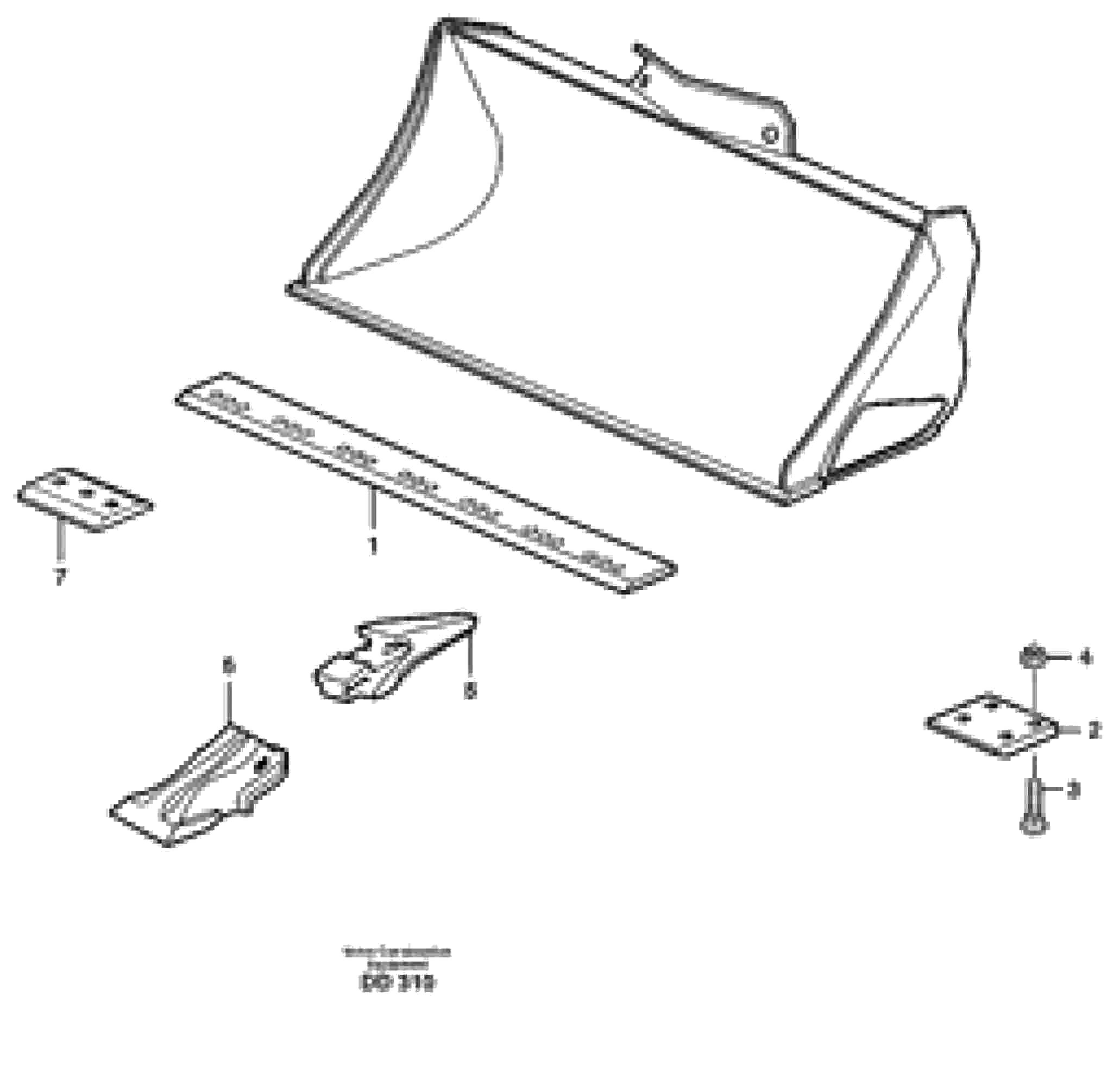 Схема запчастей Volvo L220D - 42 Bucket, straight with teeth ATTACHMENTS ATTACHMENTS WHEEL LOADERS GEN. D - E