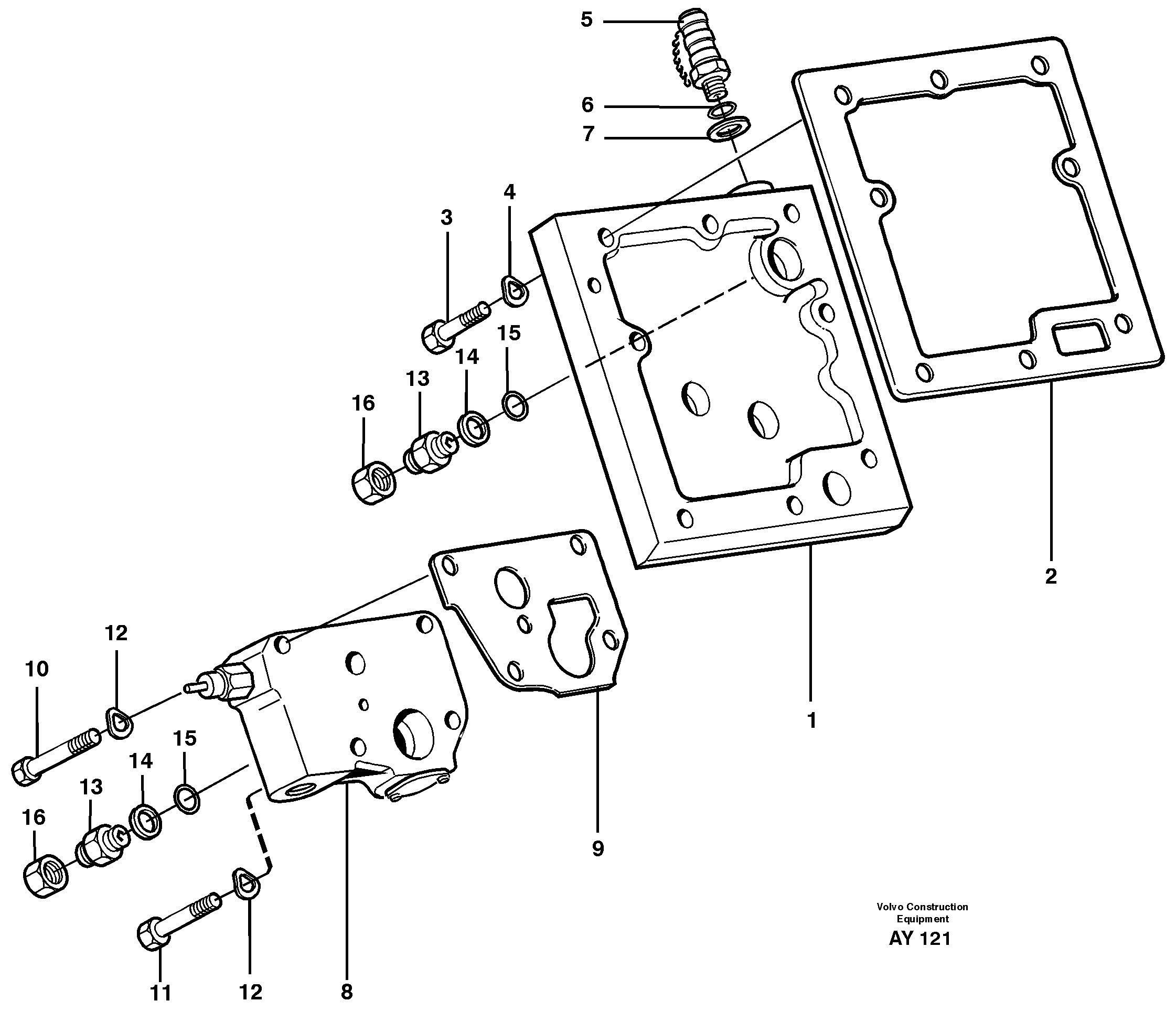 Схема запчастей Volvo L220D - 99363 Lubricating oil valve with fitting parts L220D SER NO 1001-