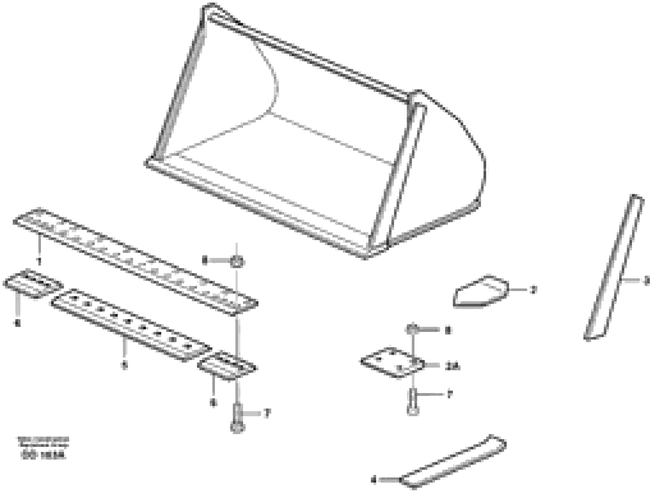 Схема запчастей Volvo L220D - 34496 Light materials bucket ATTACHMENTS ATTACHMENTS WHEEL LOADERS GEN. D - E