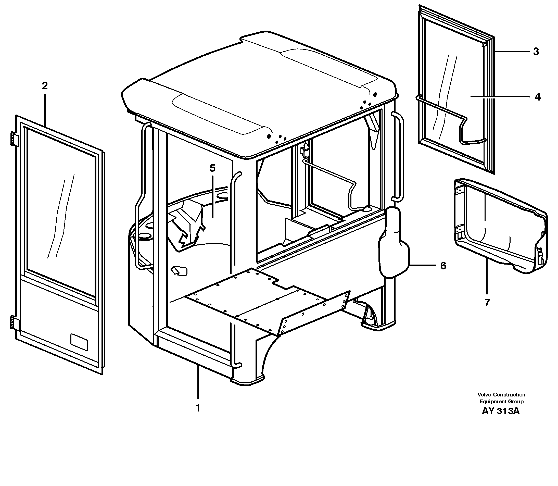 Схема запчастей Volvo L220D - 24224 Cab. Replacement version L220D SER NO 1001-