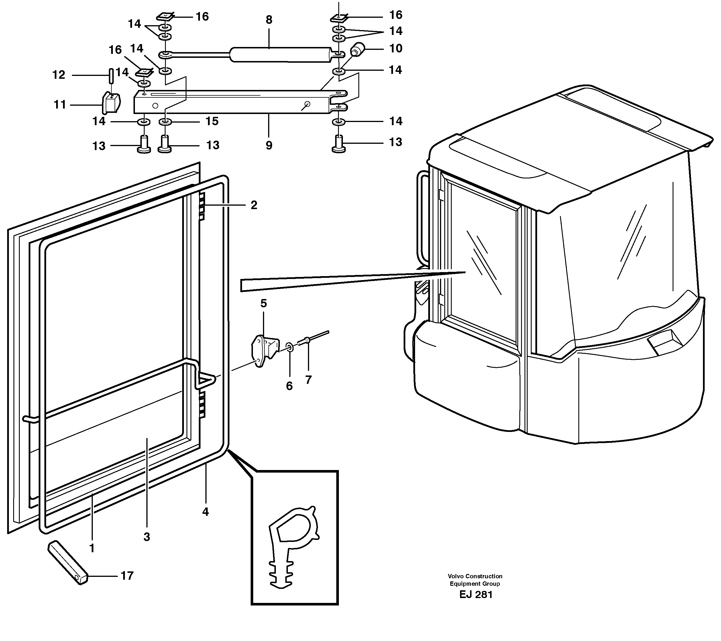 Схема запчастей Volvo L330D - 19322 Windows L330D