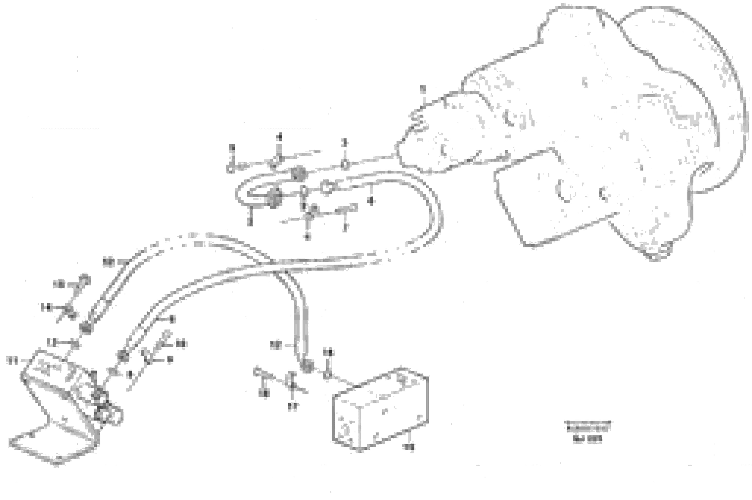 Схема запчастей Volvo L330D - 47959 Feed line, pump - central block L330D