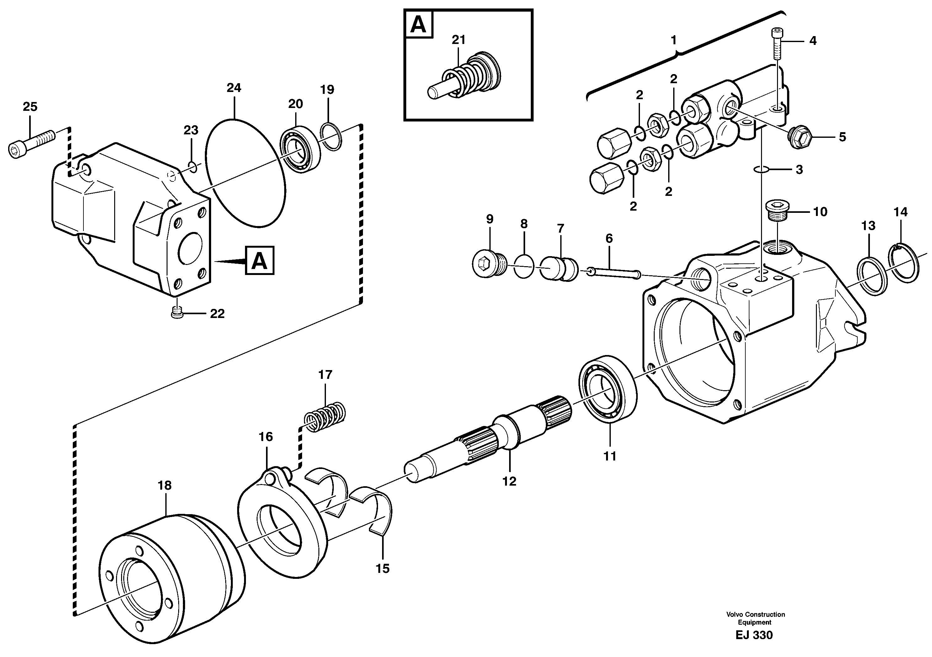 Схема запчастей Volvo L330D - 100328 Насос L330D