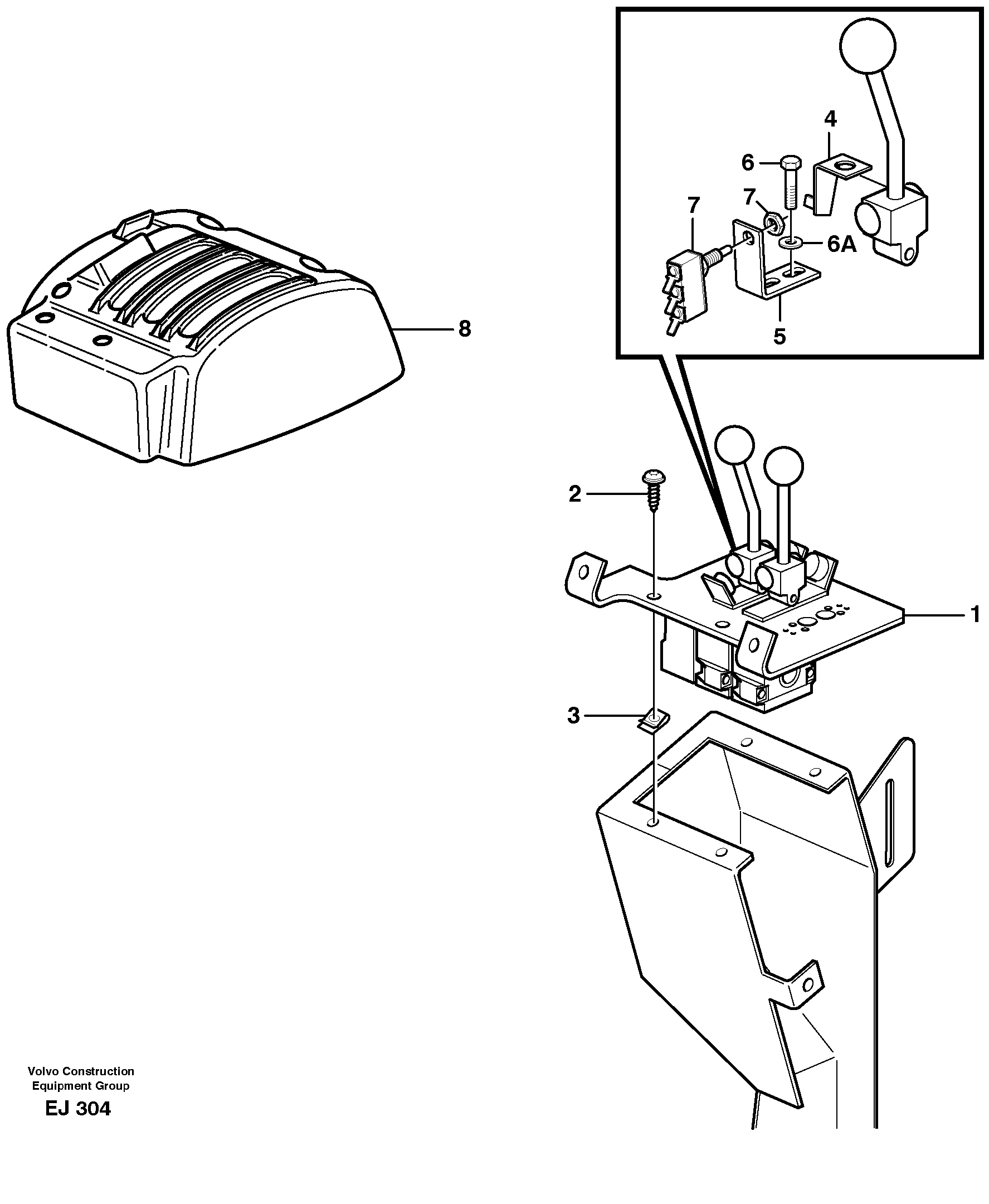 Схема запчастей Volvo L330D - 22930 Servo valve with fitting parts L330D