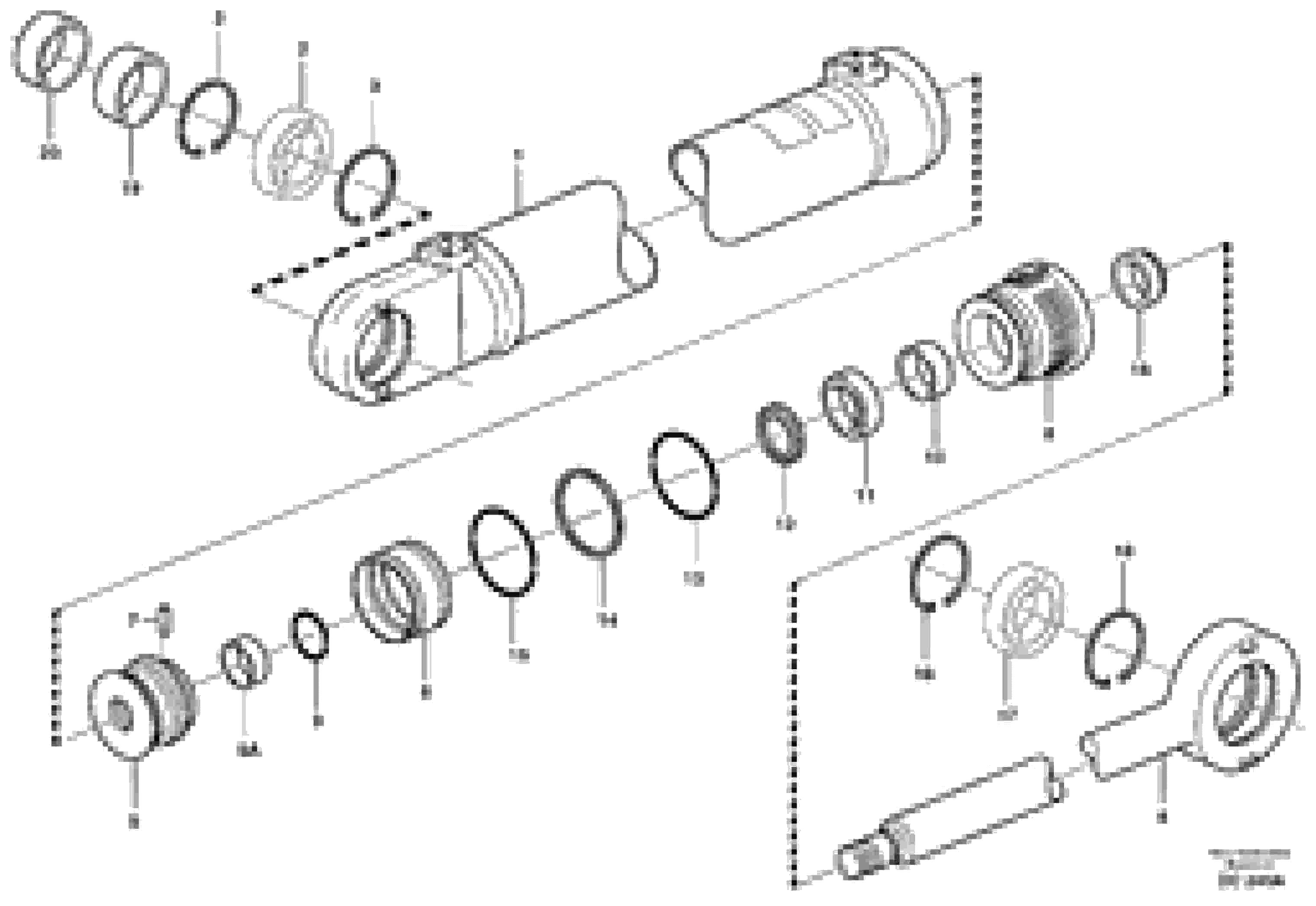 Схема запчастей Volvo L330D - 45454 Гидроцилиндр ATTACHMENTS ATTACHMENTS WHEEL LOADERS GEN. D - E