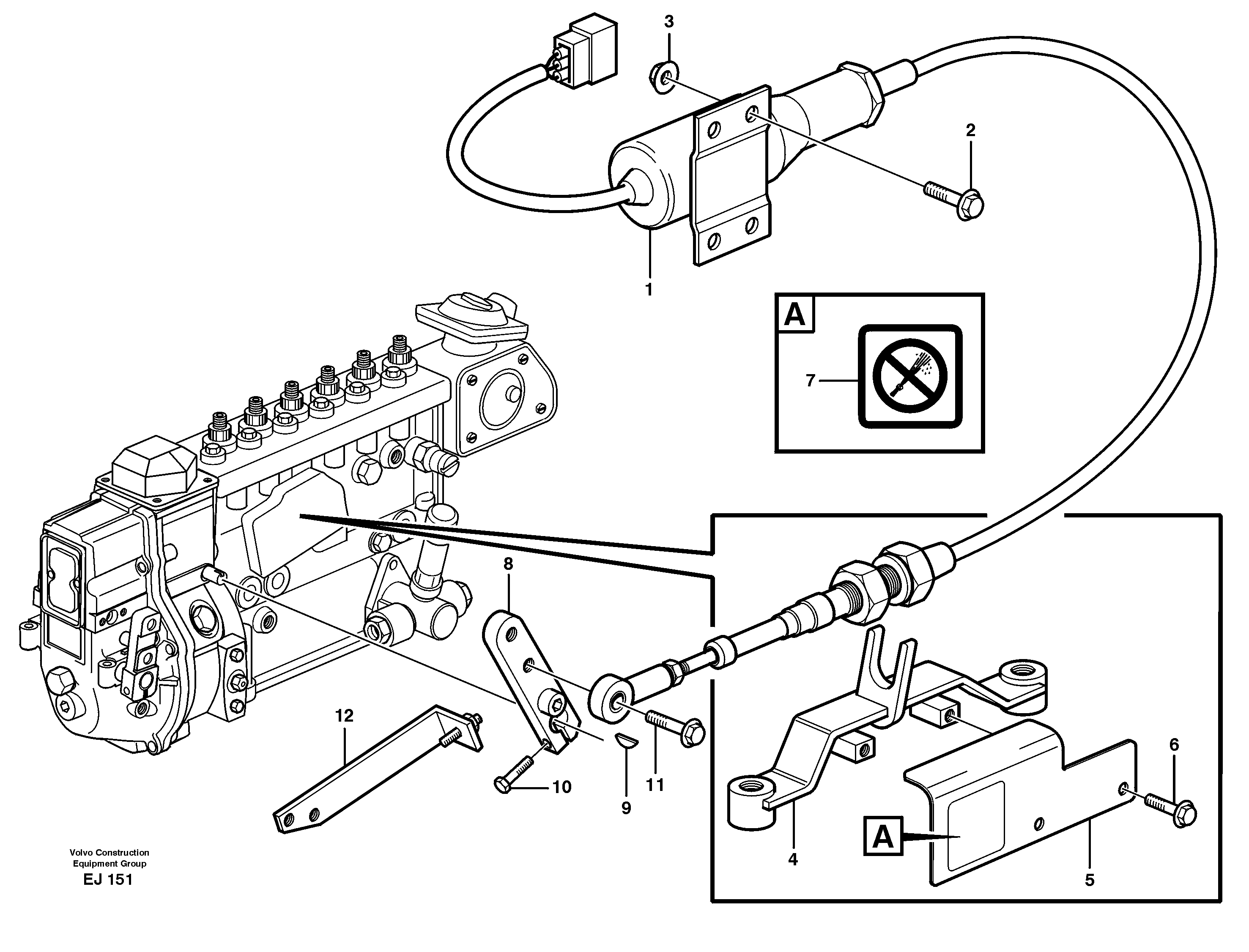 Схема запчастей Volvo L330D - 84422 Stop control L330D