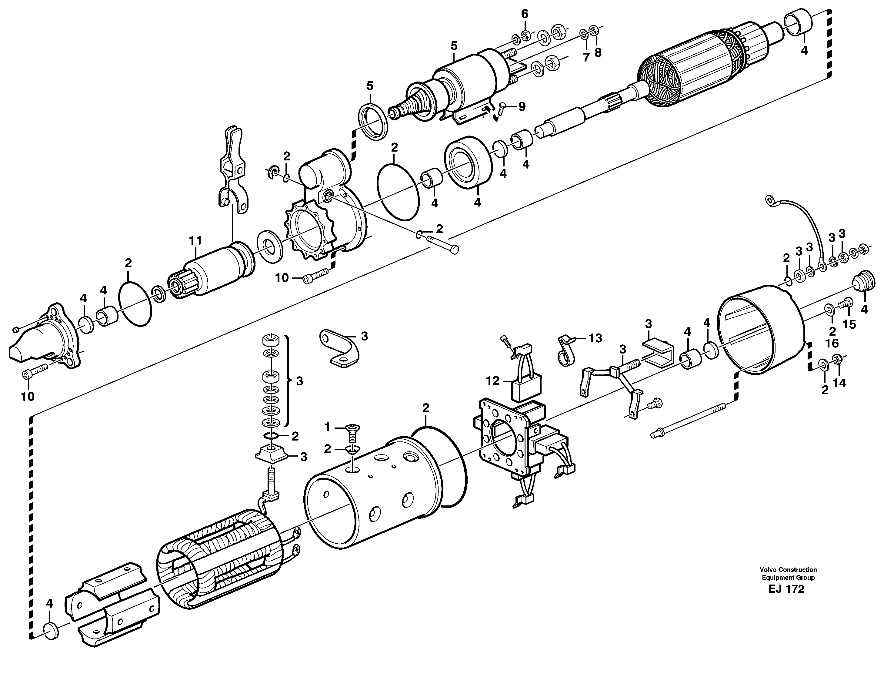 Схема запчастей Volvo L330D - 22621 Starter motor L330D