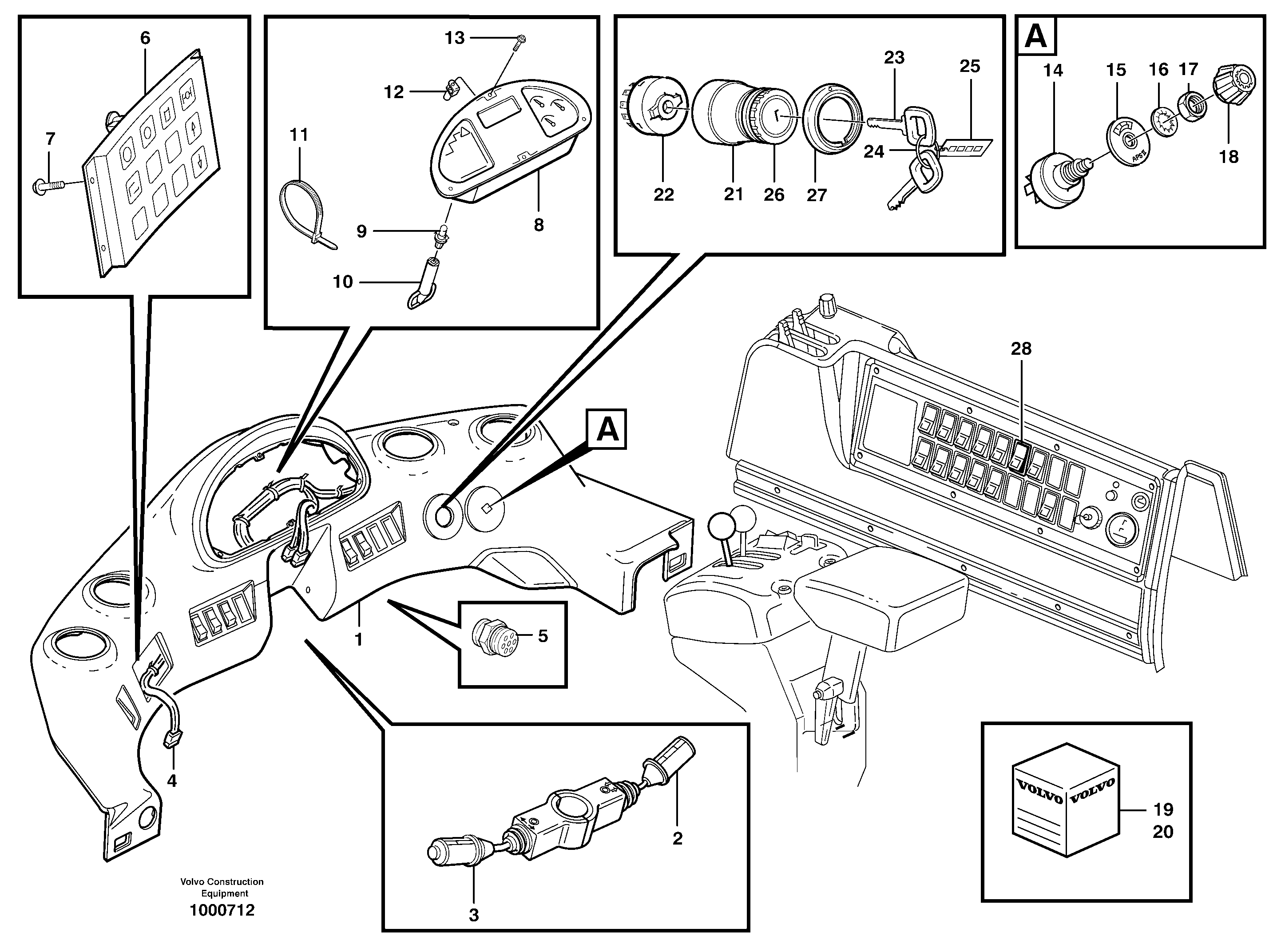 Схема запчастей Volvo L330D - 97363 Instrument panel L330D