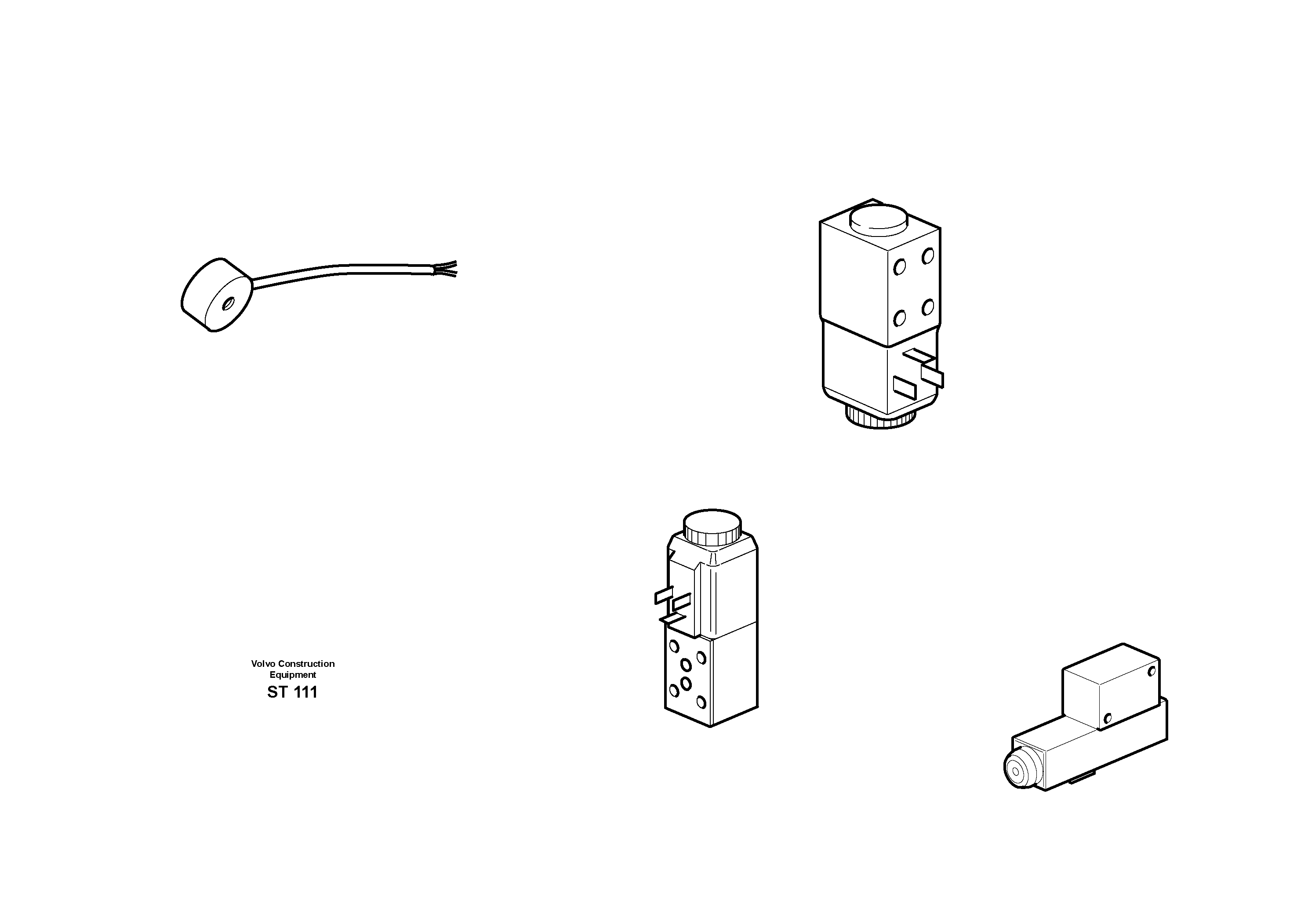 Схема запчастей Volvo L330D - 98332 Solenoid valves, reference list L330D