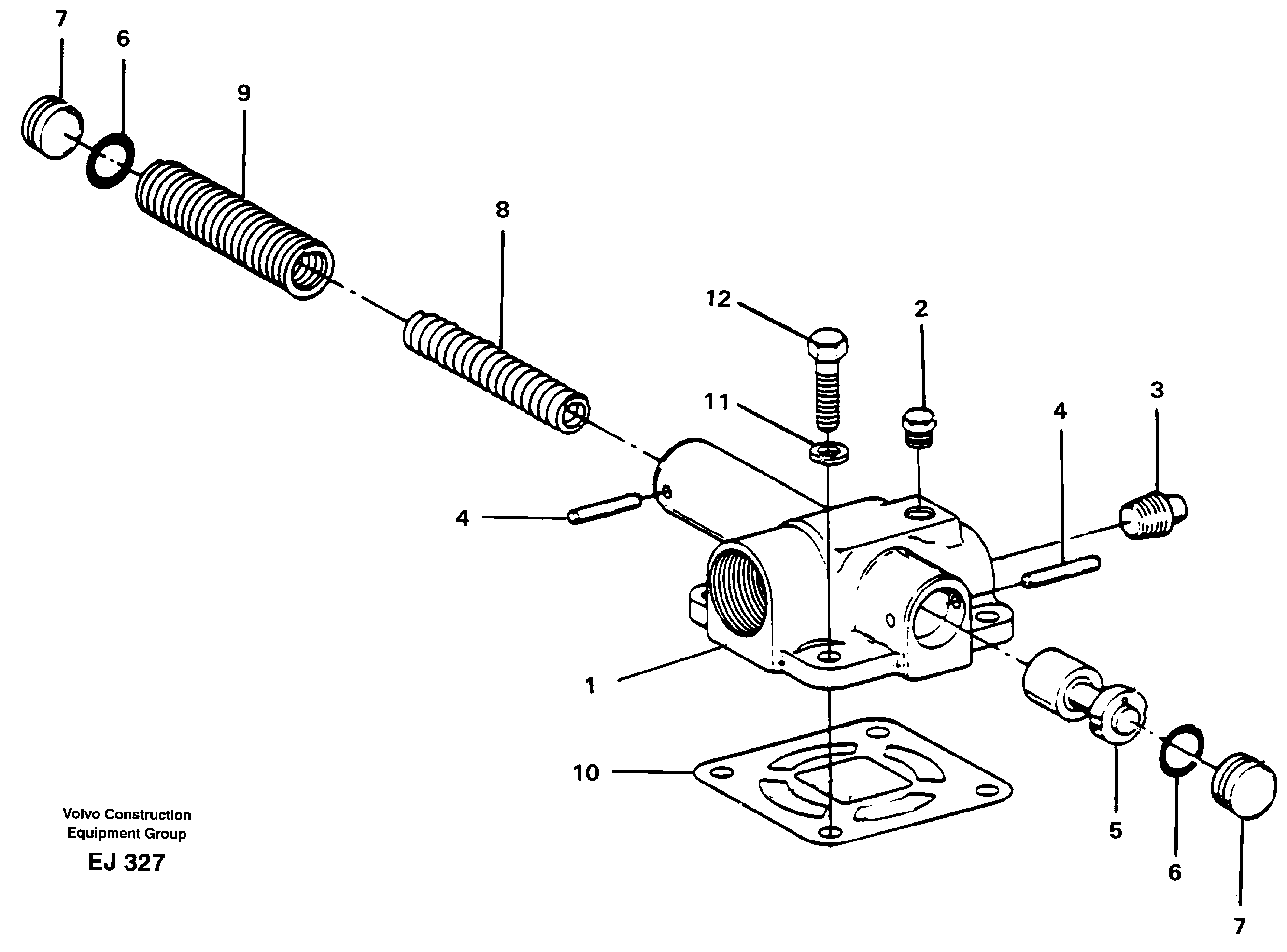 Схема запчастей Volvo L330D - 61994 Pressure limiting valve L330D