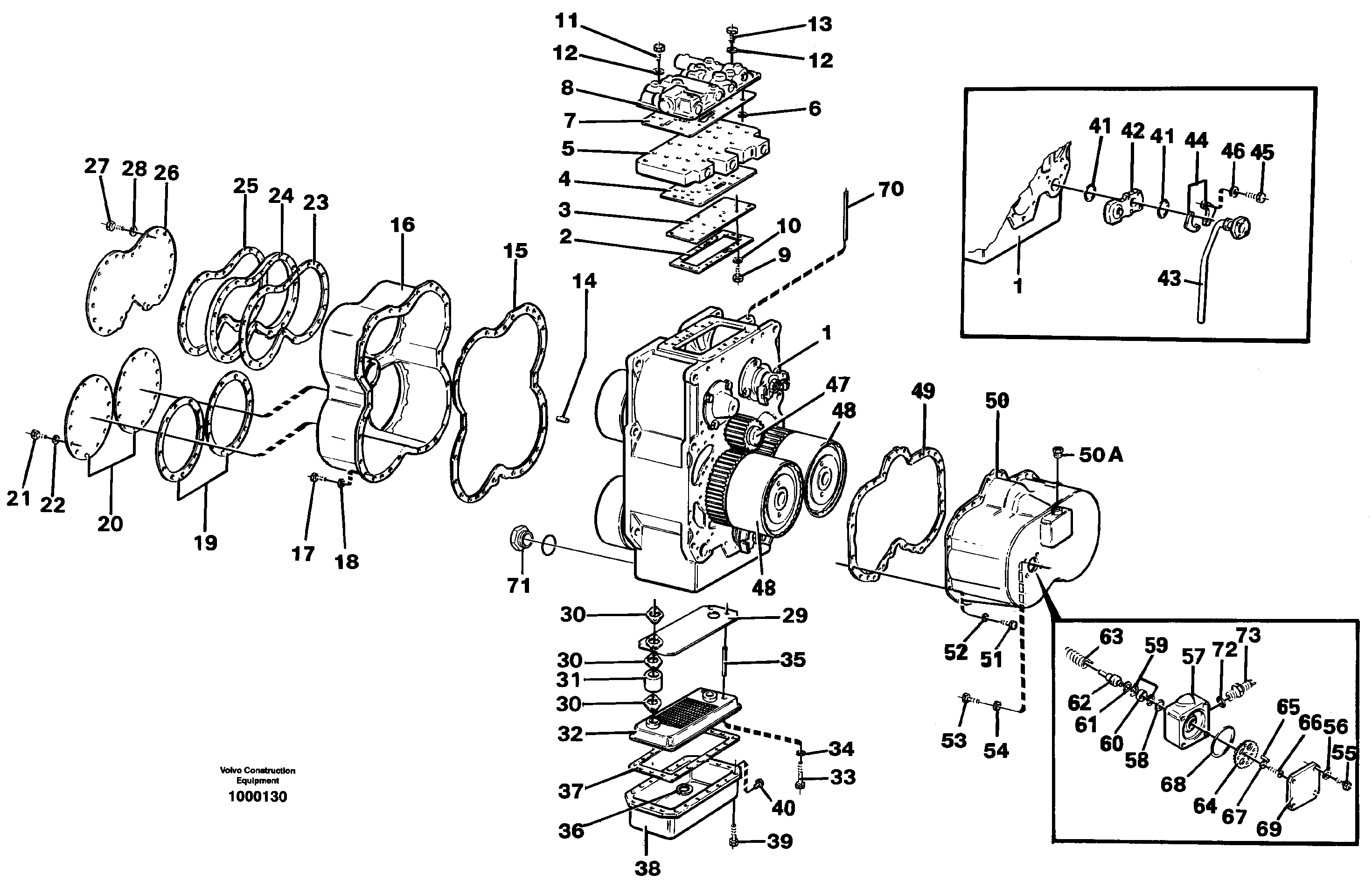 Схема запчастей Volvo L330D - 59260 Power transmission L330D