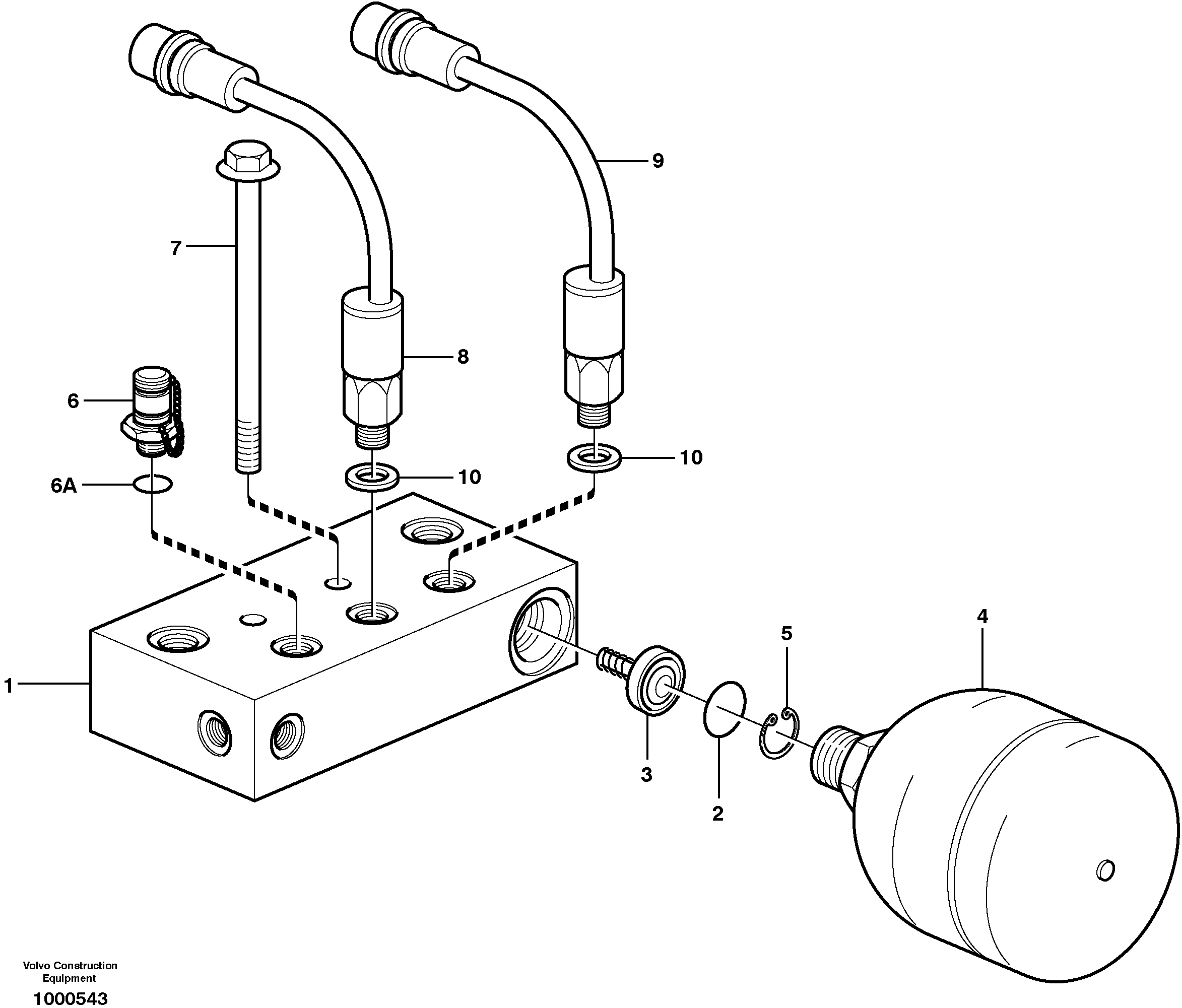 Схема запчастей Volvo L330D - 16132 Valve and accumulators L330D