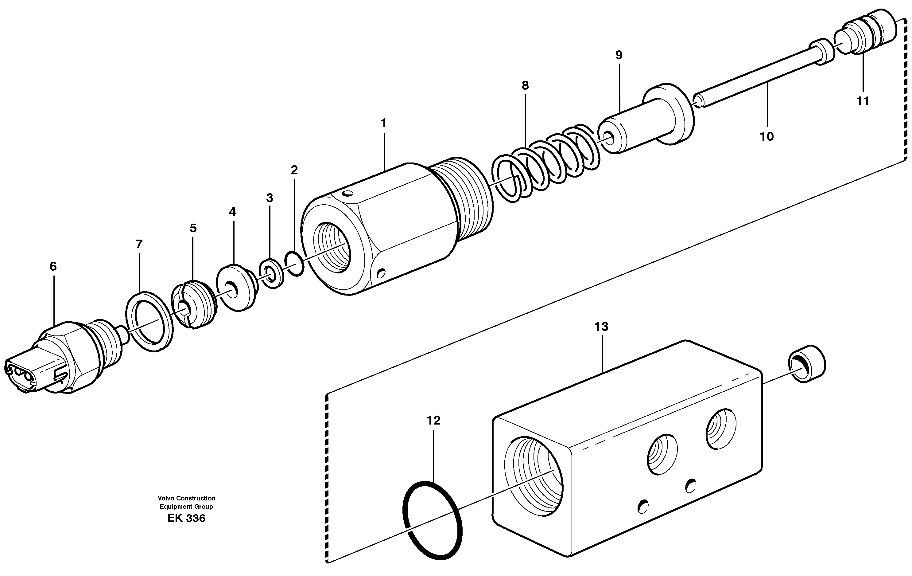 Схема запчастей Volvo L330D - 41627 Pressure monitor L330D