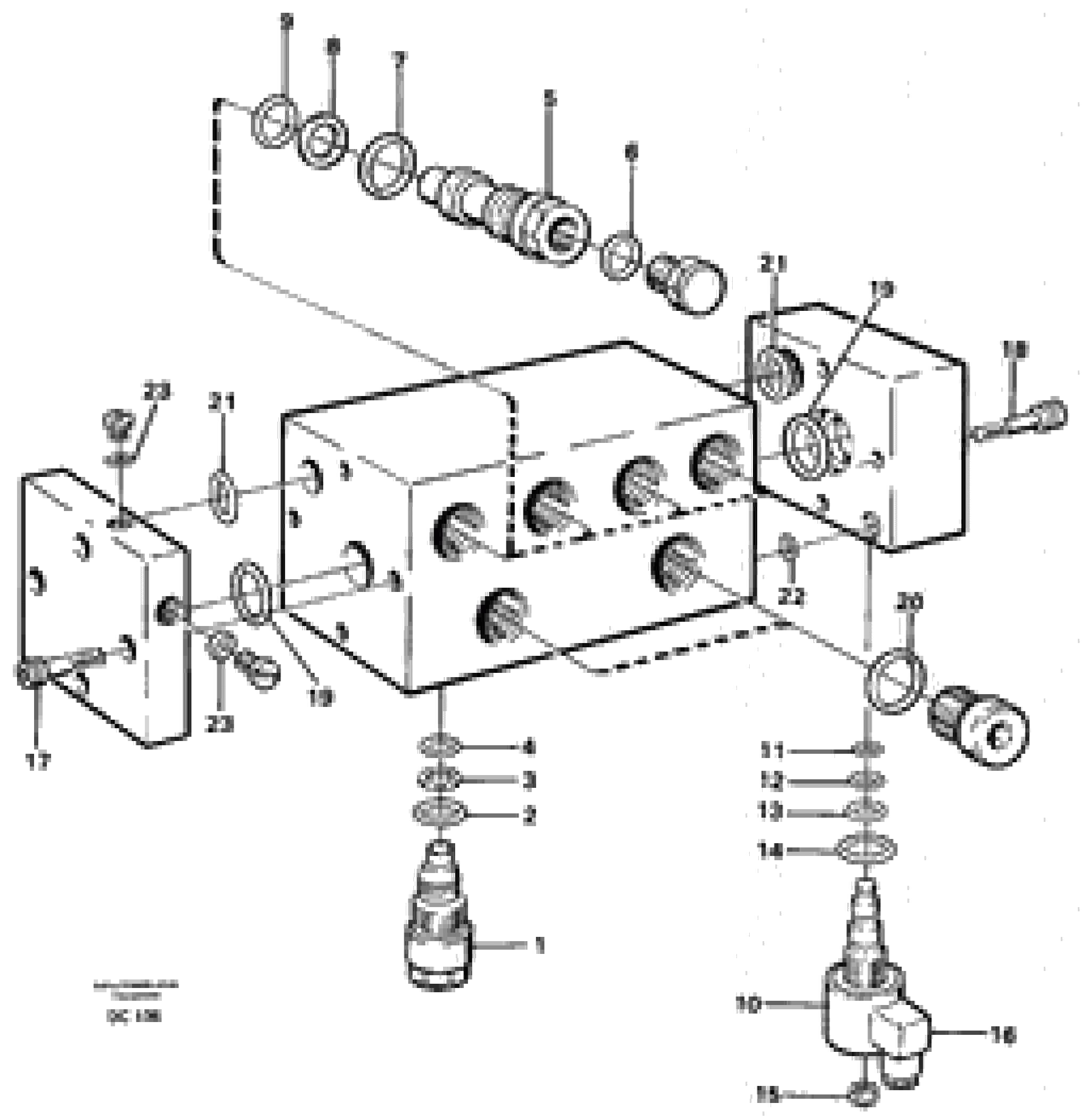 Схема запчастей Volvo L150D - 5133 Operating valve ATTACHMENTS ATTACHMENTS WHEEL LOADERS GEN. D - E