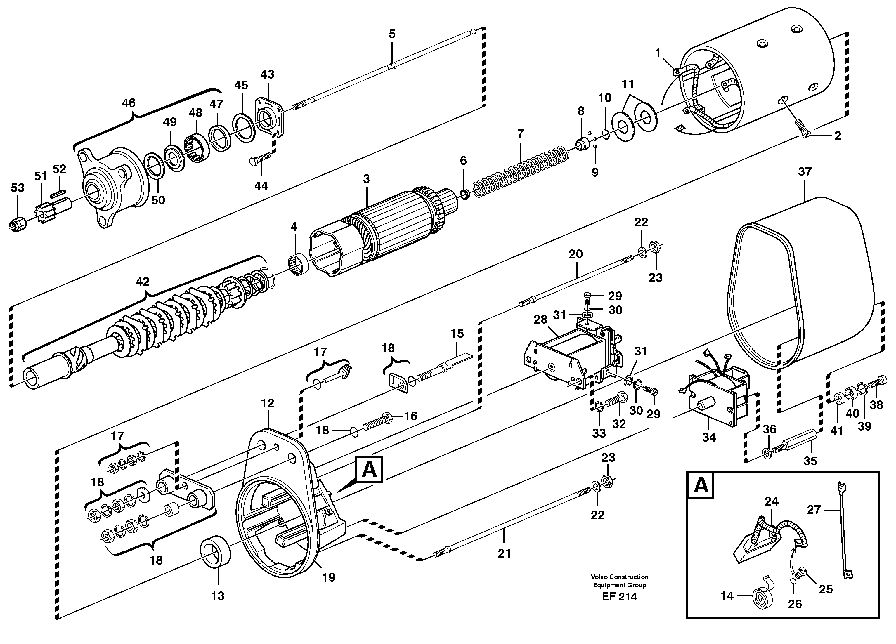 Схема запчастей Volvo L150D - 11288 Starter motor L150D