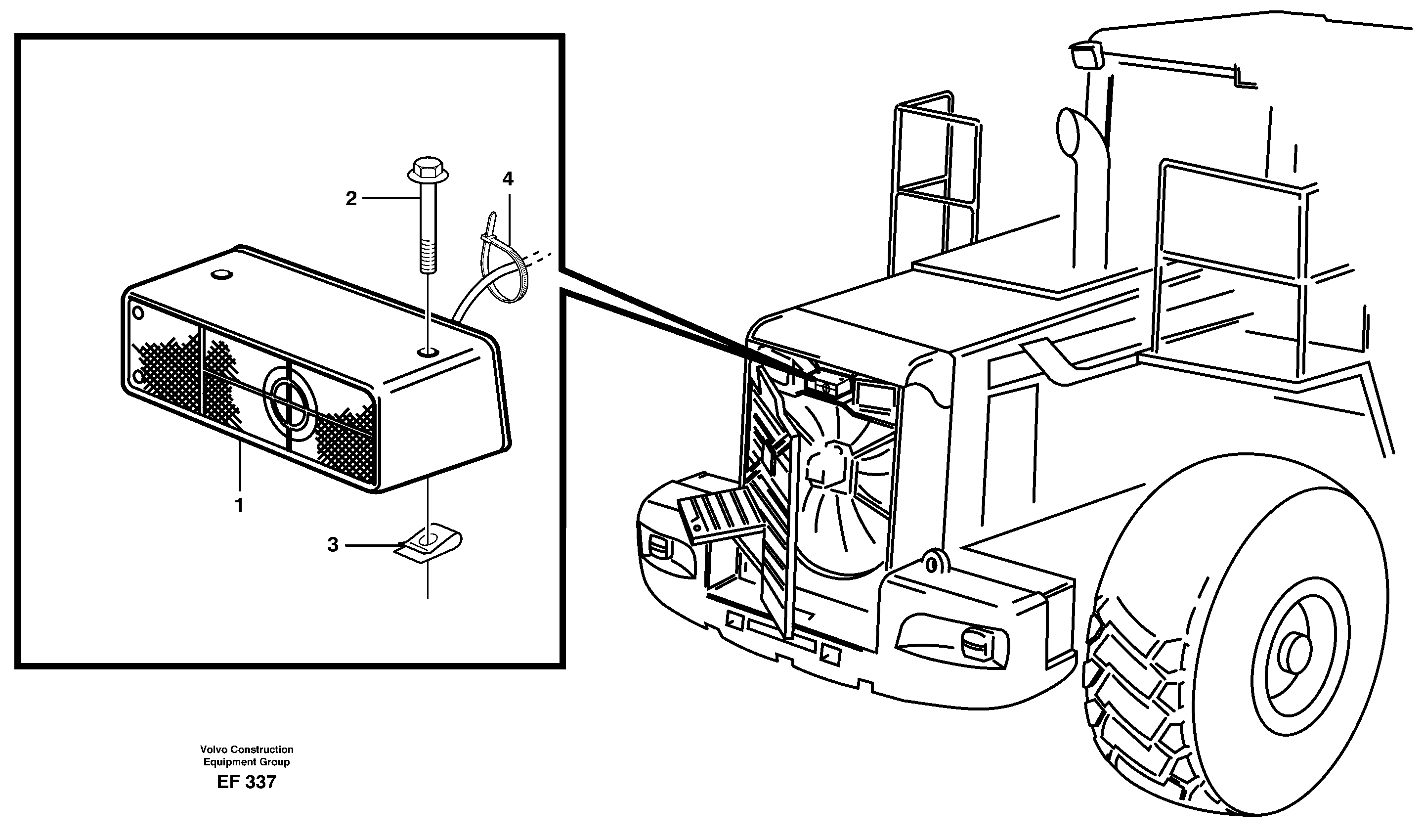 Схема запчастей Volvo L150D - 35262 Back-up warning unit L150D