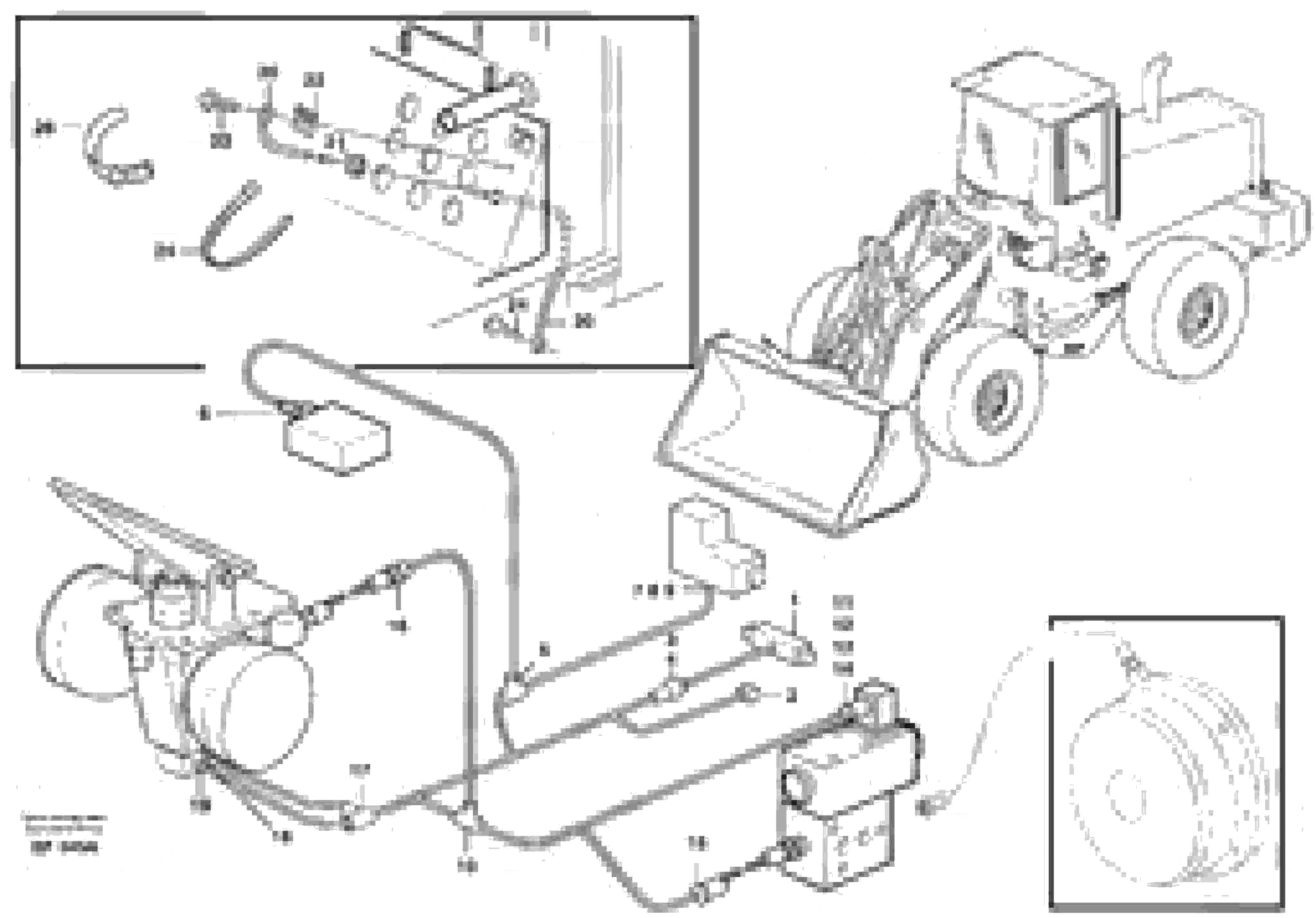 Схема запчастей Volvo L150D - 61175 Cable harnesses, cab L150D