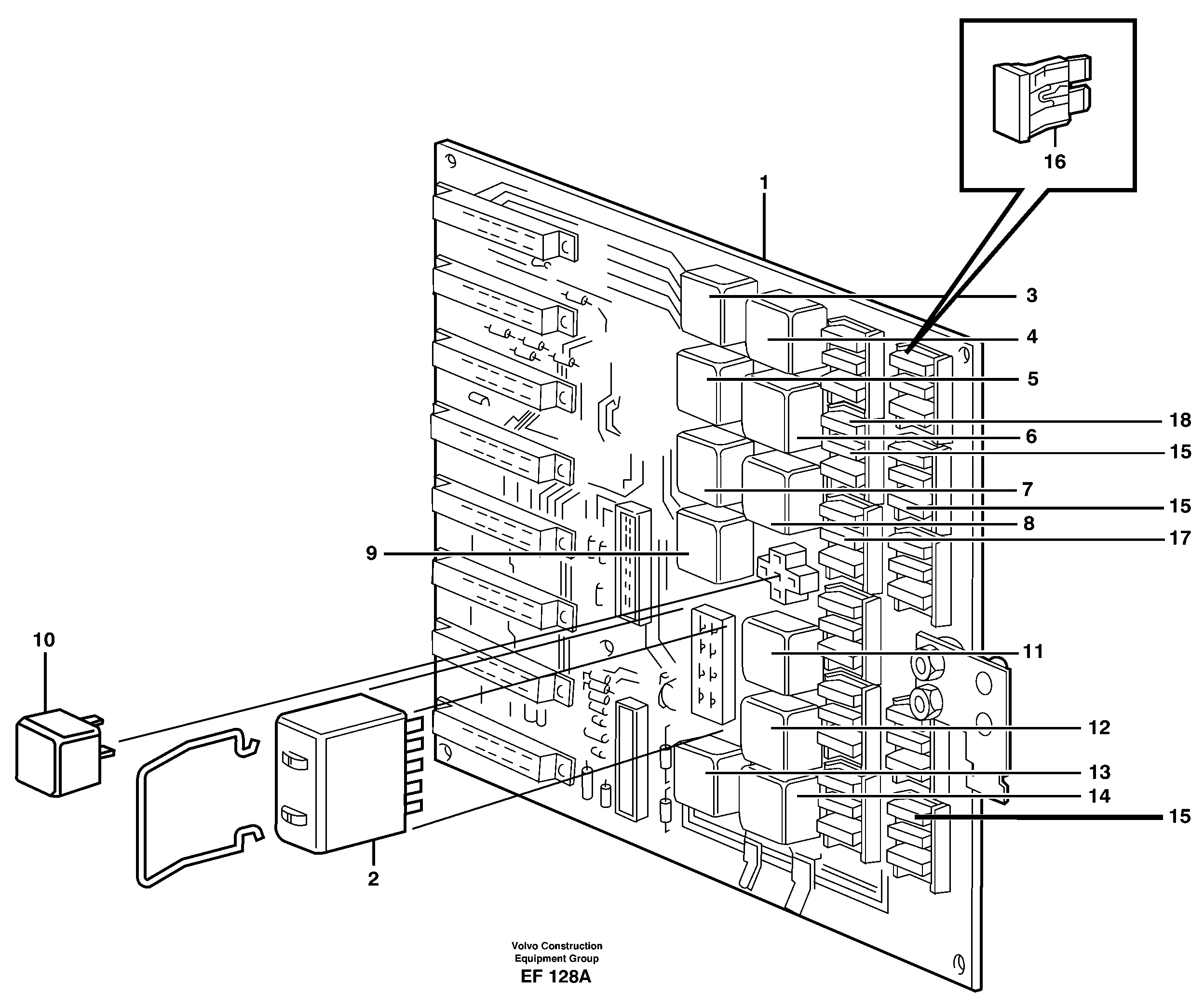 Схема запчастей Volvo L150D - 67019 Circuit board L150D